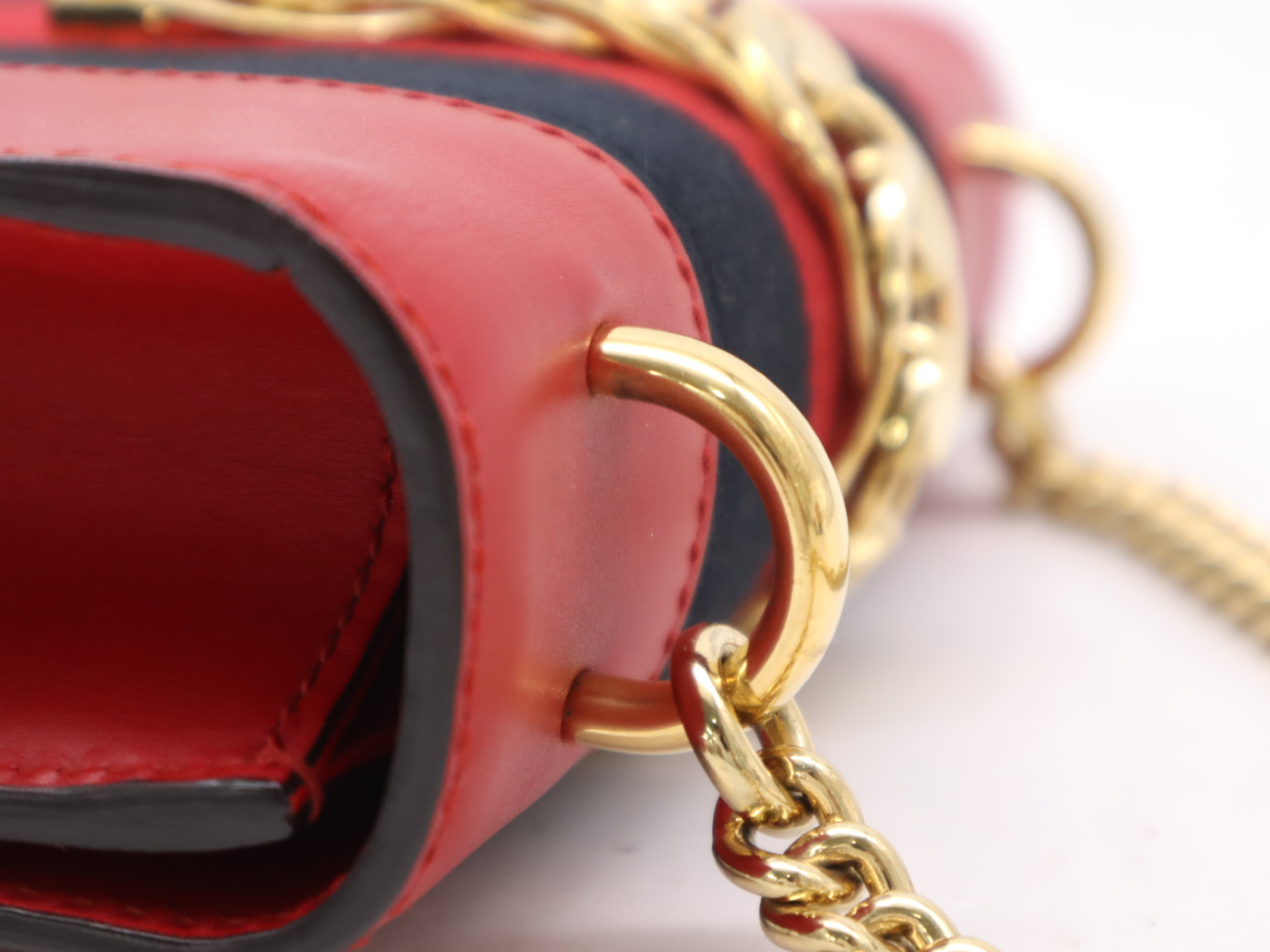 431666 Leather Sylvie Shoulder Bag Red GD Hardware Shoulder Bag — view 7