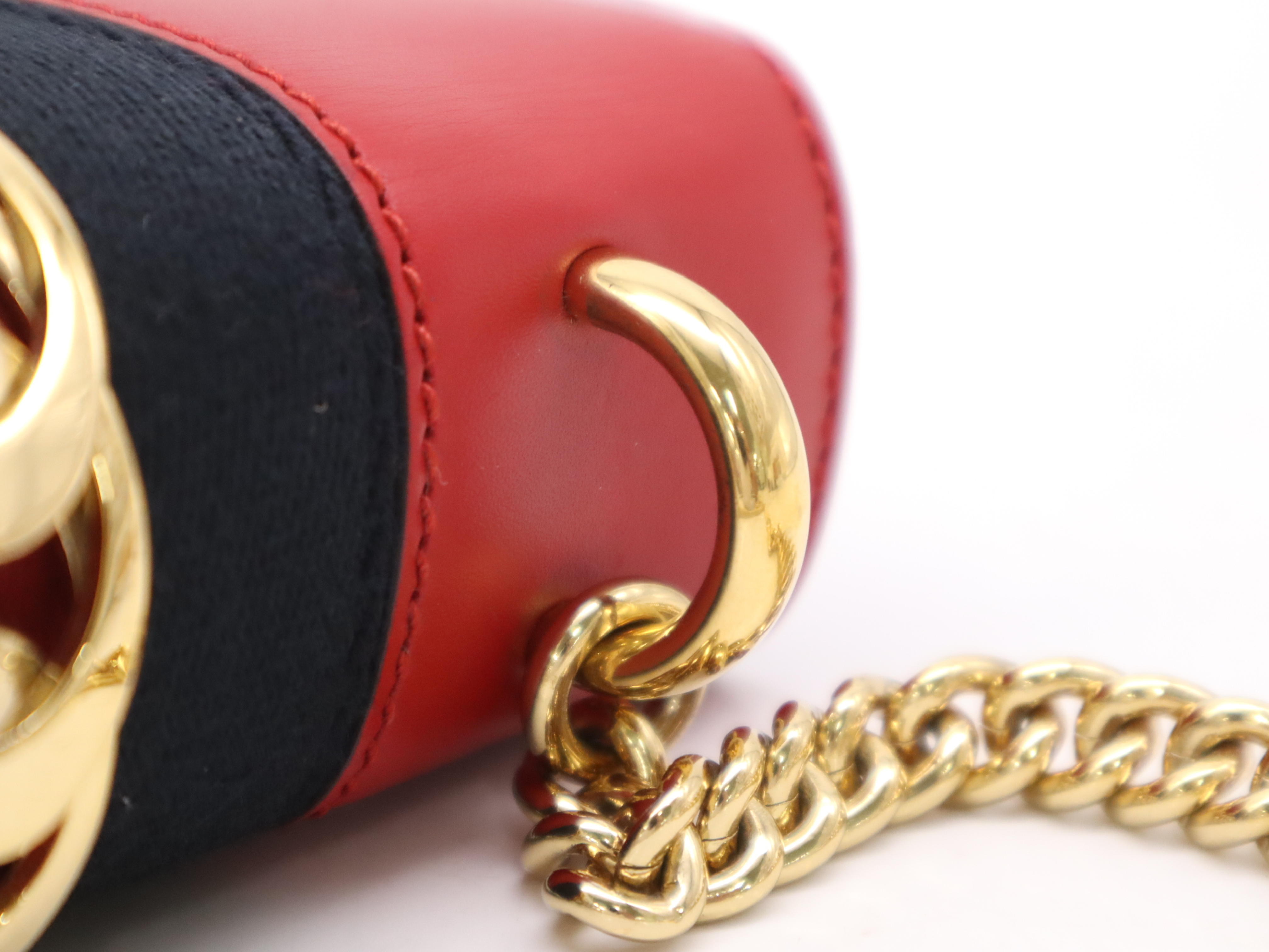431666 Leather Sylvie Shoulder Bag Red GD Hardware Shoulder Bag — view 8