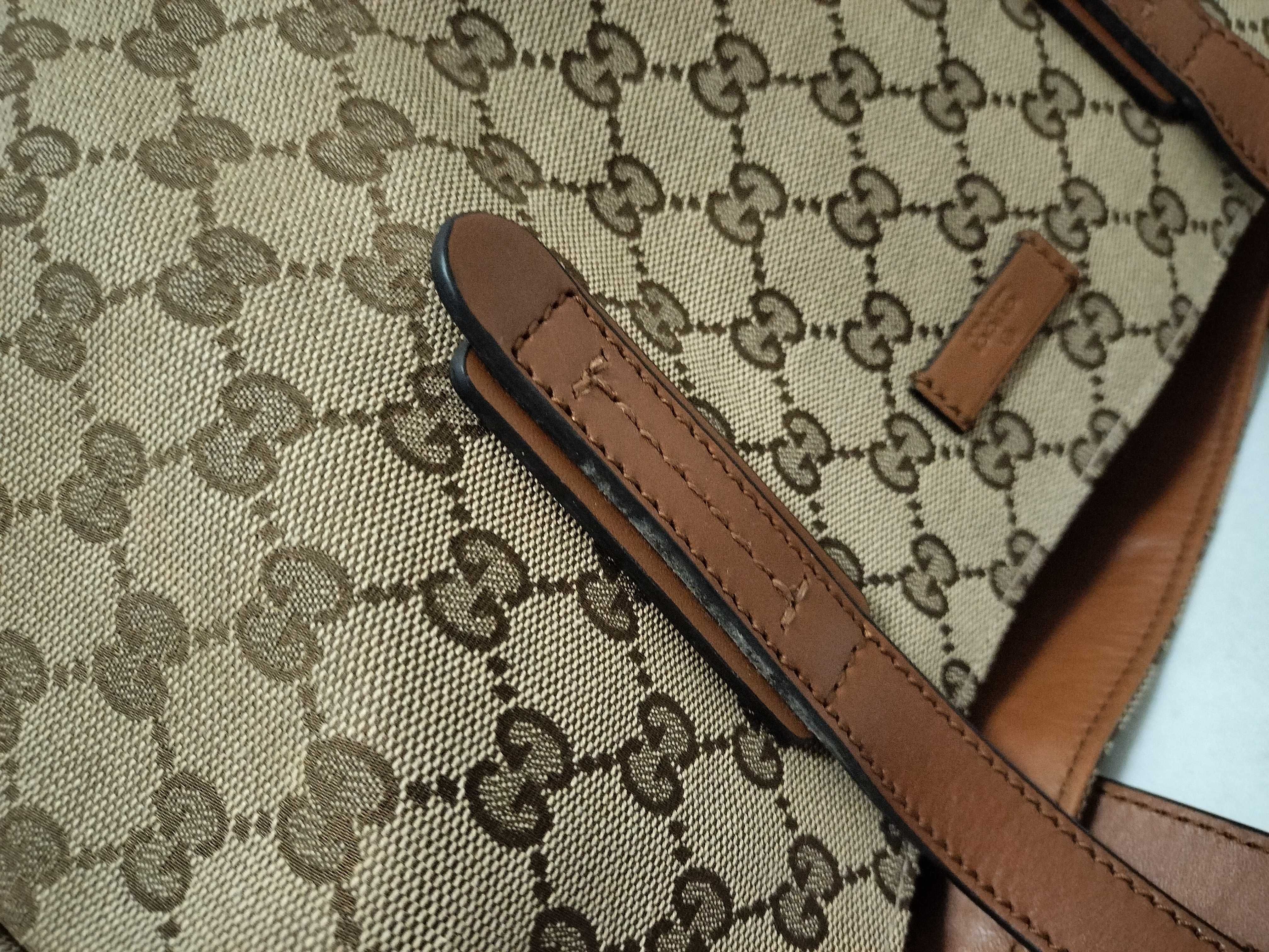 GG Canvas Tote Bag, Brown, 308927 002123 Tote Bag — view 5