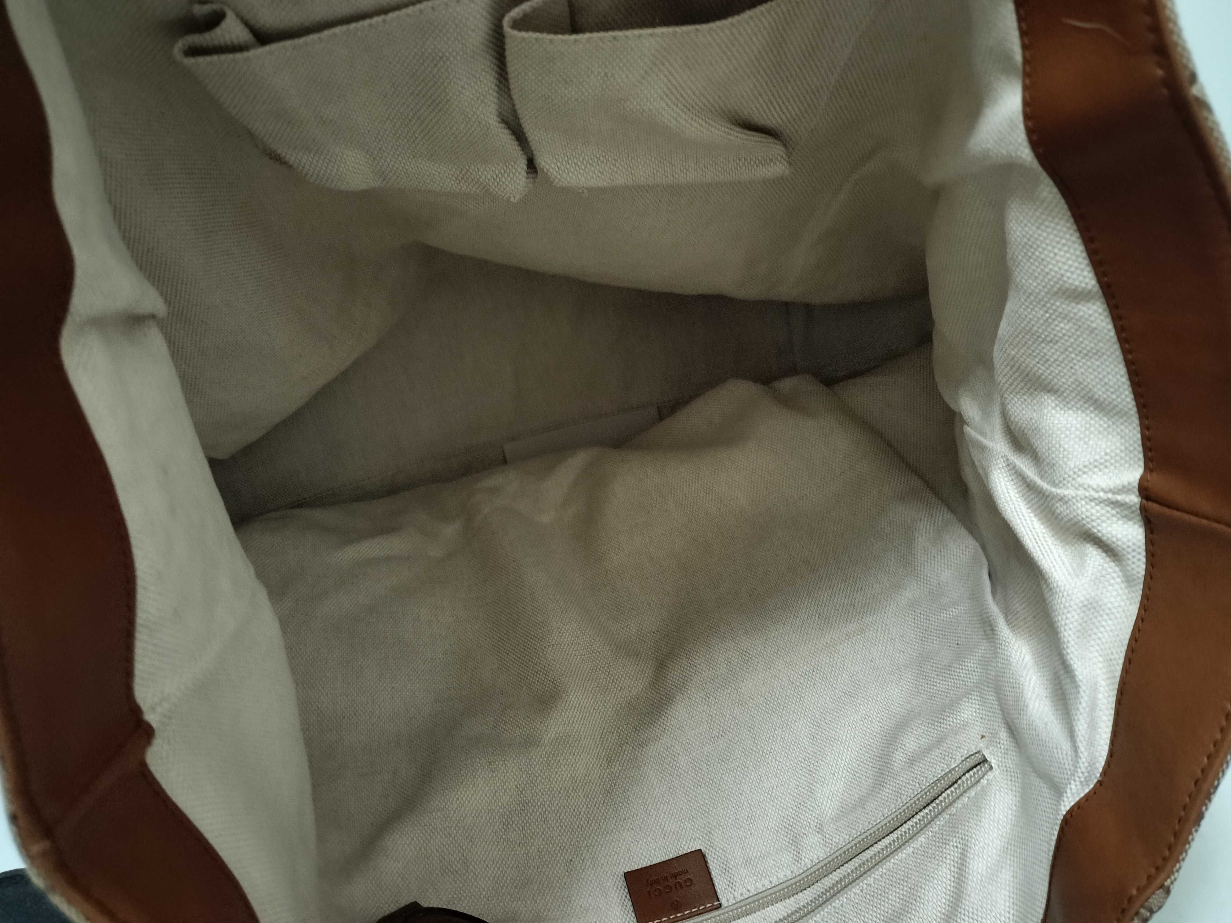 GG Canvas Tote Bag, Brown, 308927 002123 Tote Bag — view 9