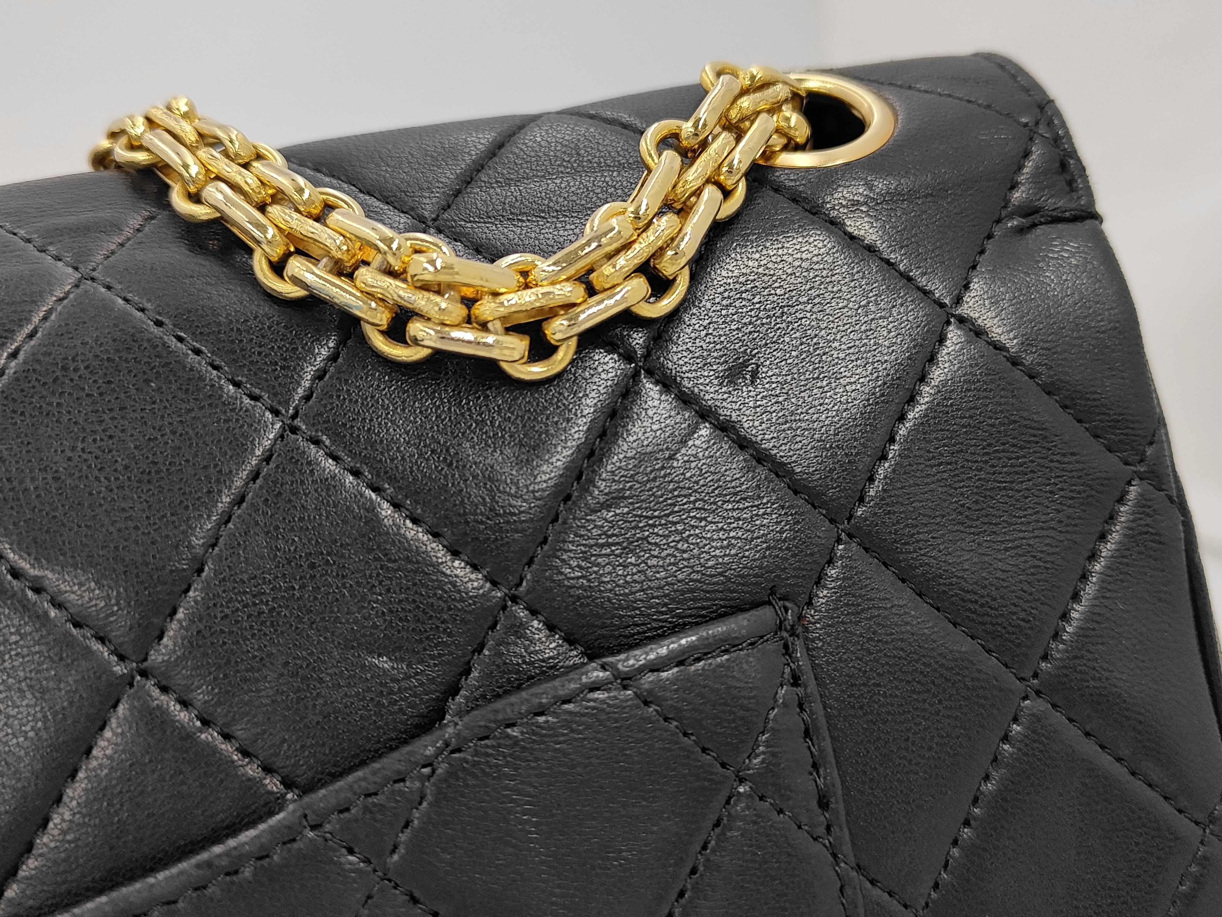 Chain Shoulder Bag, Black, with dust bag and box. — view 3