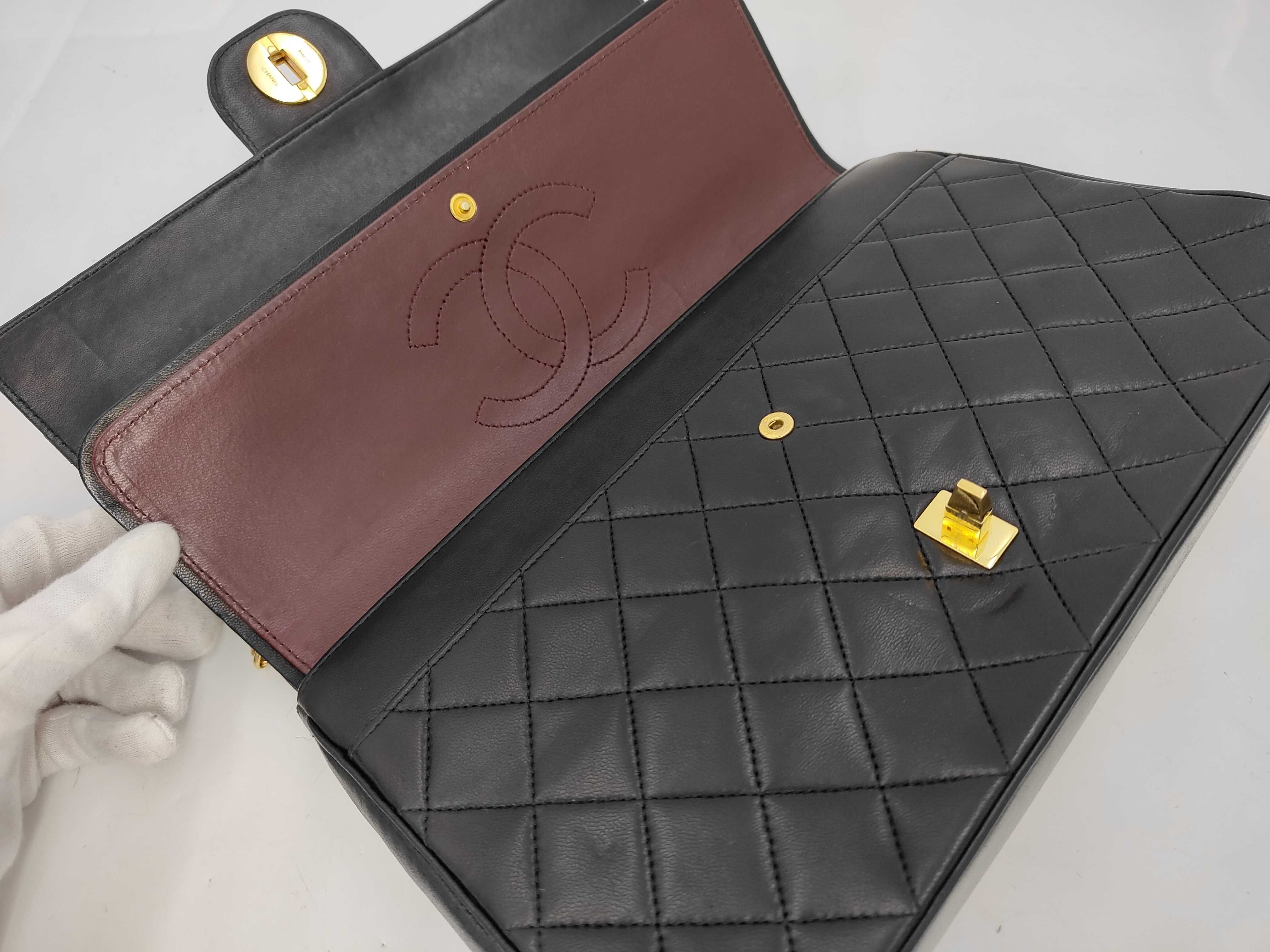 Chain Shoulder Bag, Black, with dust bag and box. — view 9