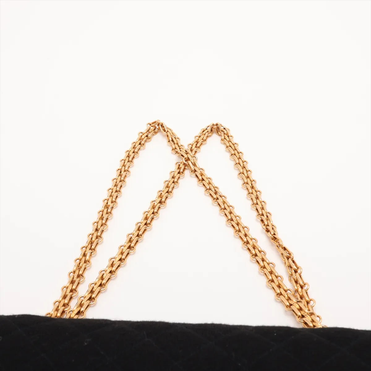 Matelassé 23 Small Cotton Double Flap Double Chain Bag, Black with Gold Hardware, 372877, Serial Number 0-series, A01113 — view 6