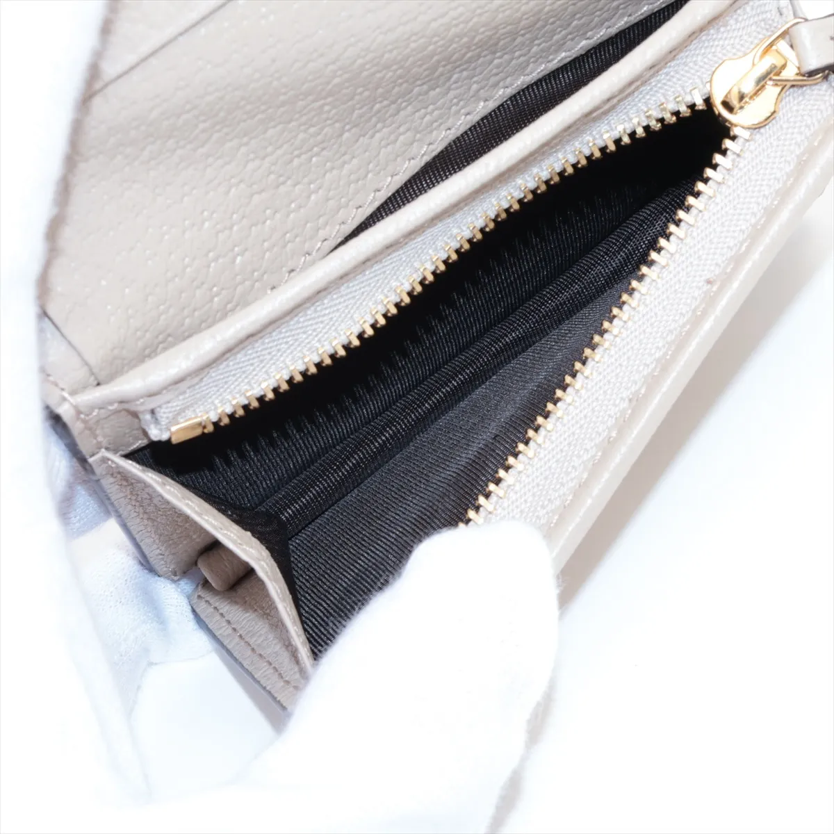 GG Supreme Ophidia 523155 PVC x Leather Compact Wallet Beige — view 5