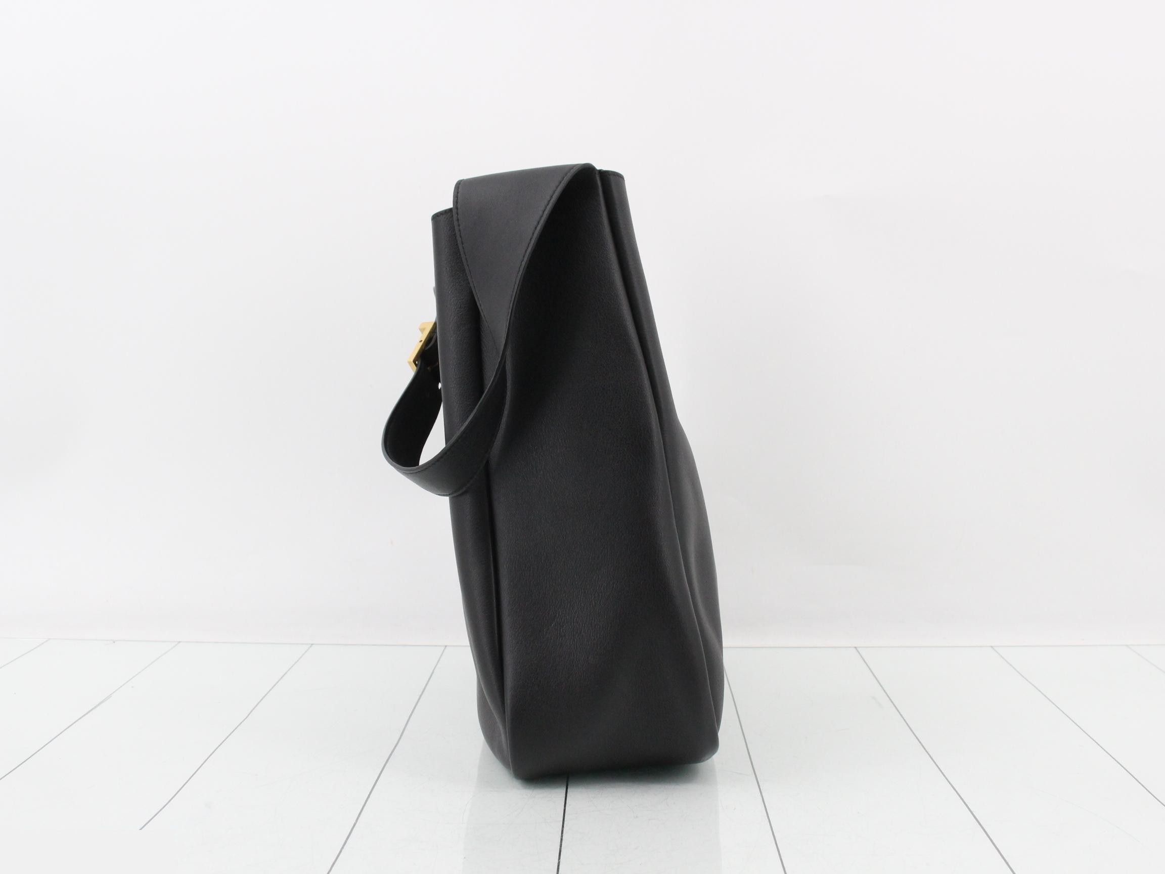 Hobo Large Leather One-Shoulder Bag — view 3