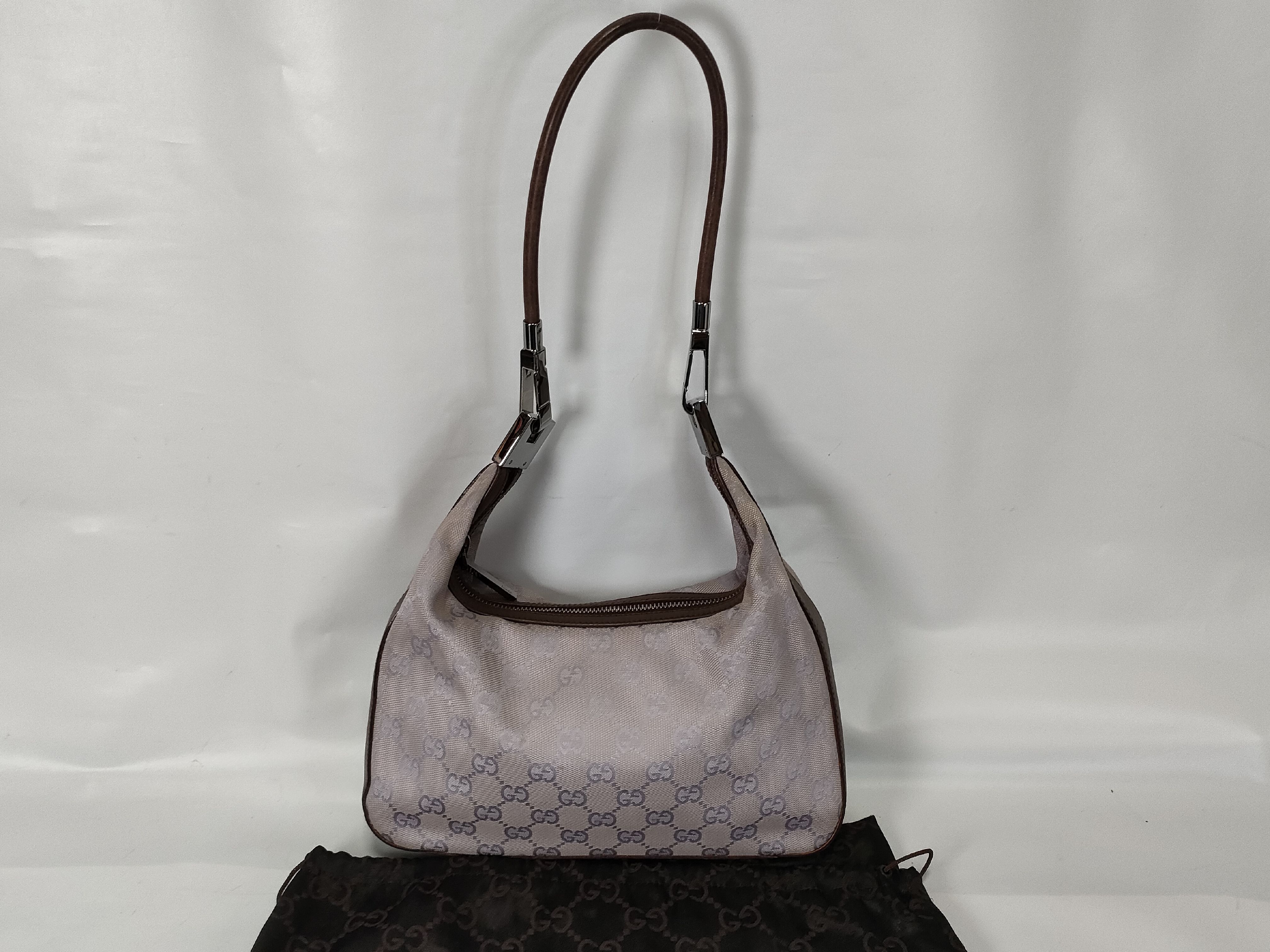 01233 One-Shoulder Bag GG Canvas Purple Brown with Dust Bag Shoulder Bag