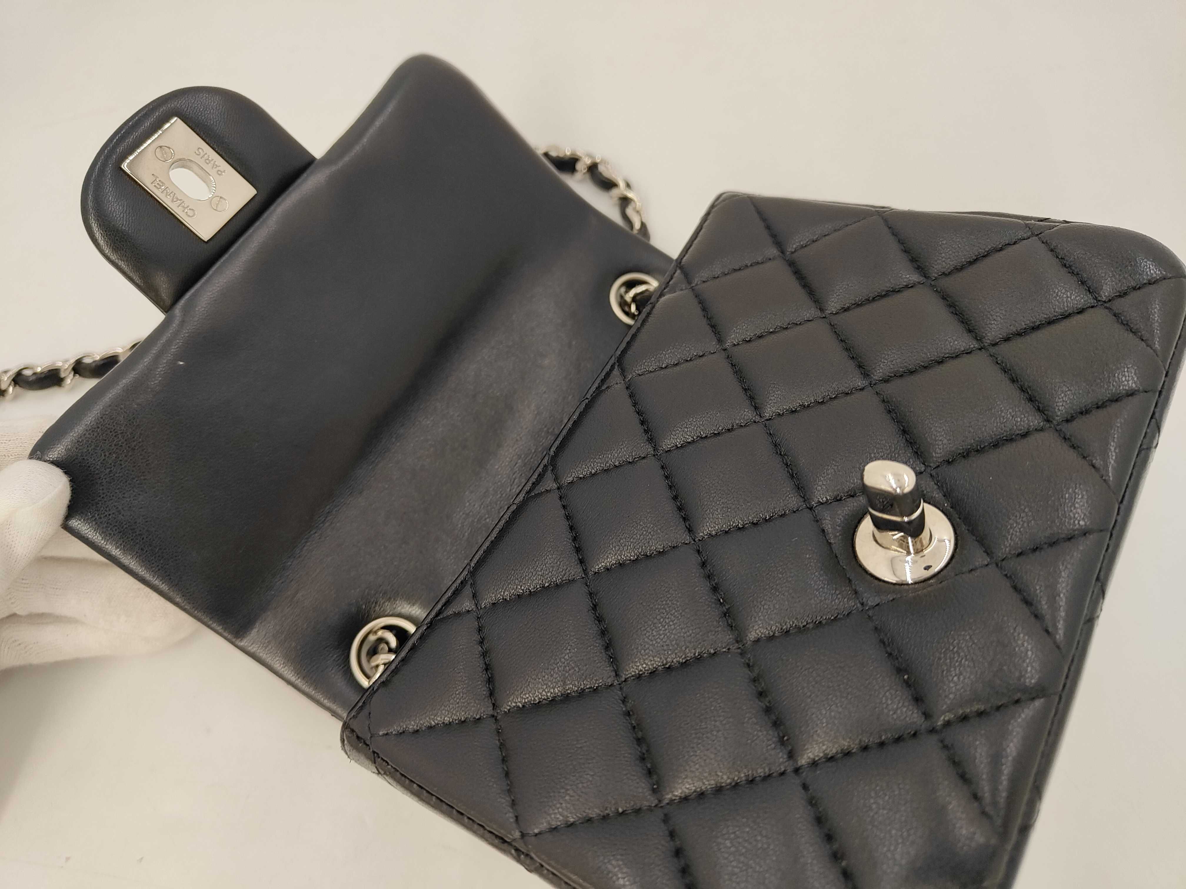 Mini Matelassé 17 Lambskin Black Silver Hardware Shoulder Bag — view 8