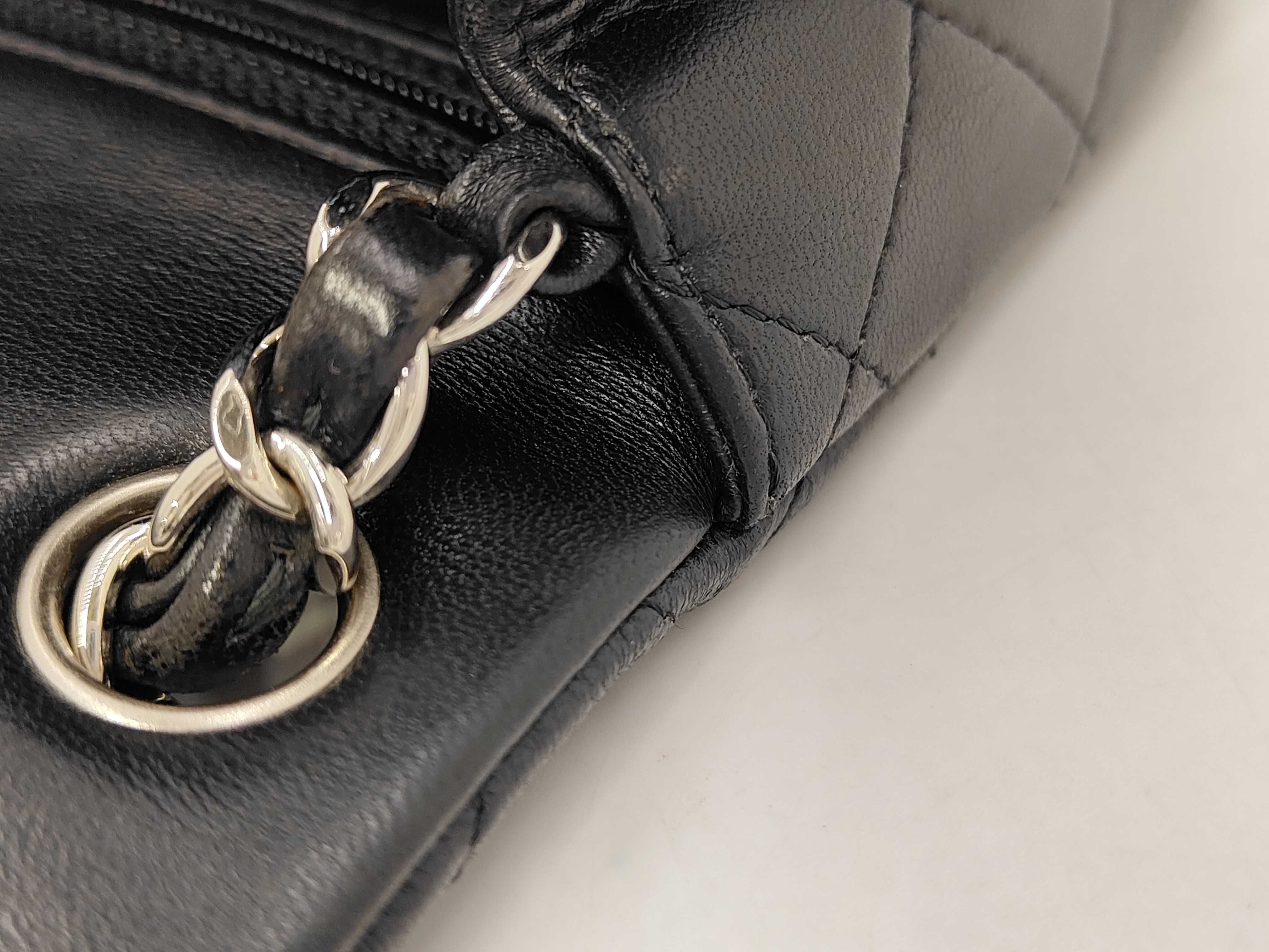 Mini Matelassé 17 Lambskin Black Silver Hardware Shoulder Bag — view 9