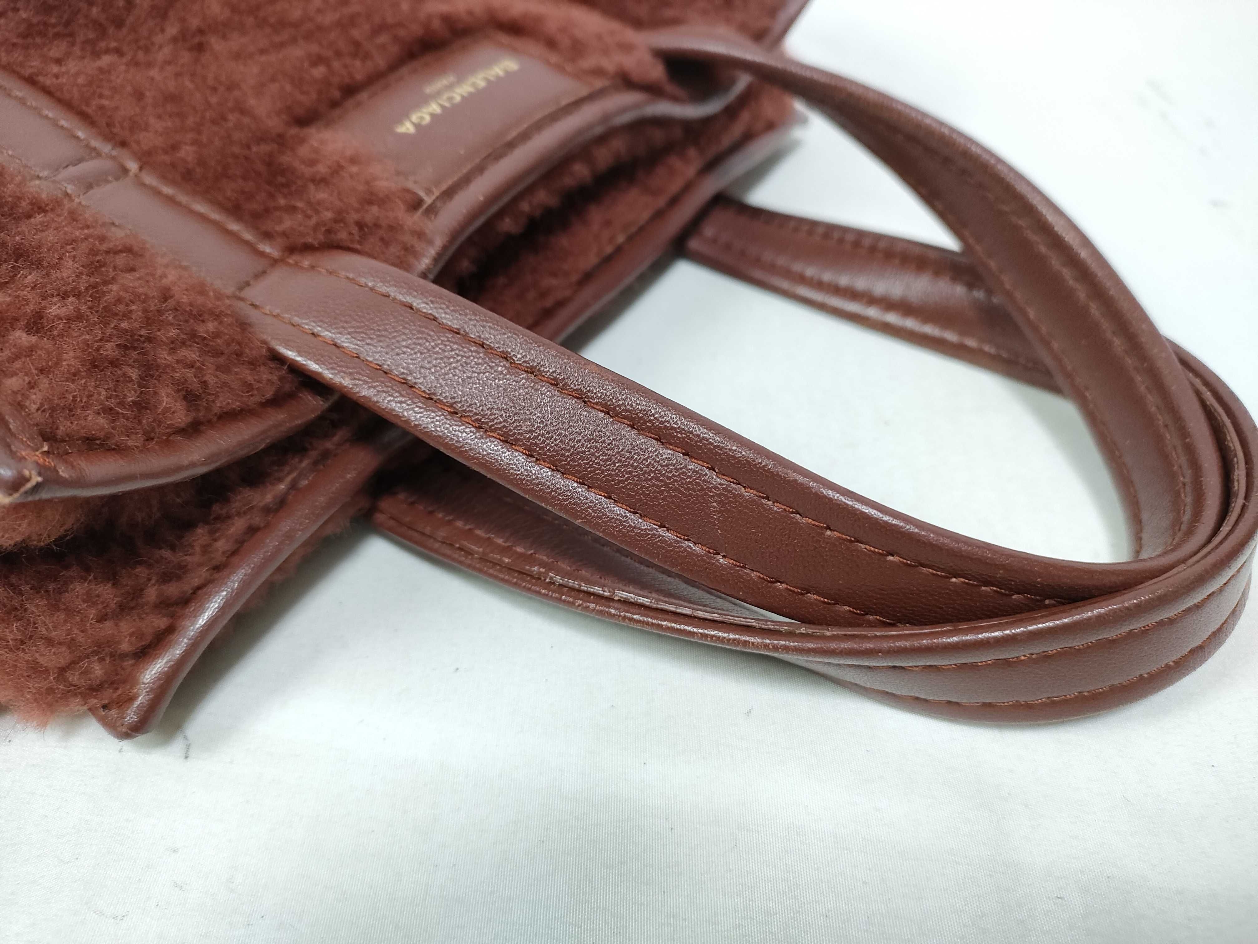 Bazaar Shopper Shearling Leather Boa Fur Fleece Tote Bag Handbag Tote Bag — view 7