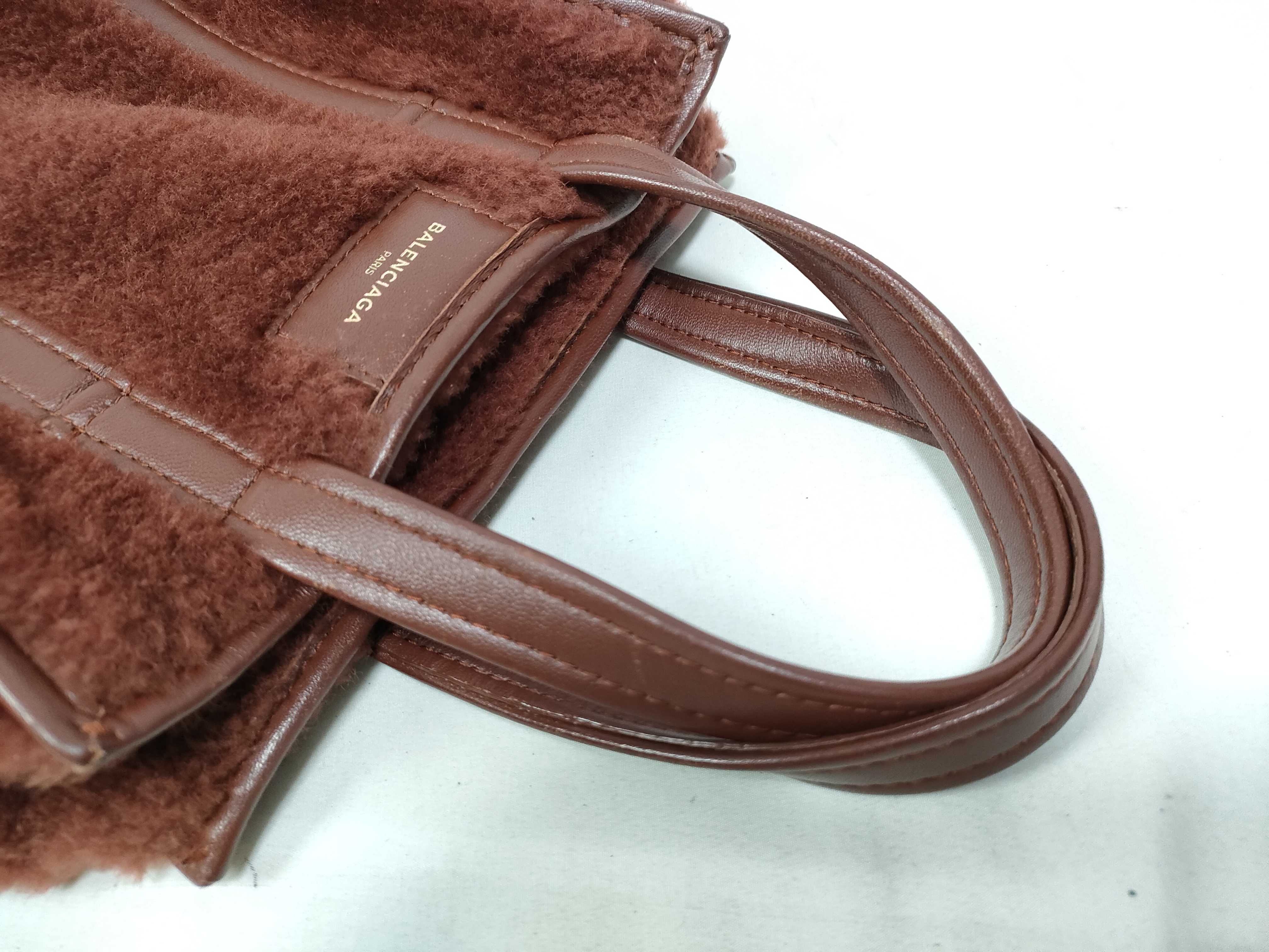 Bazaar Shopper Shearling Leather Boa Fur Fleece Tote Bag Handbag Tote Bag — view 8