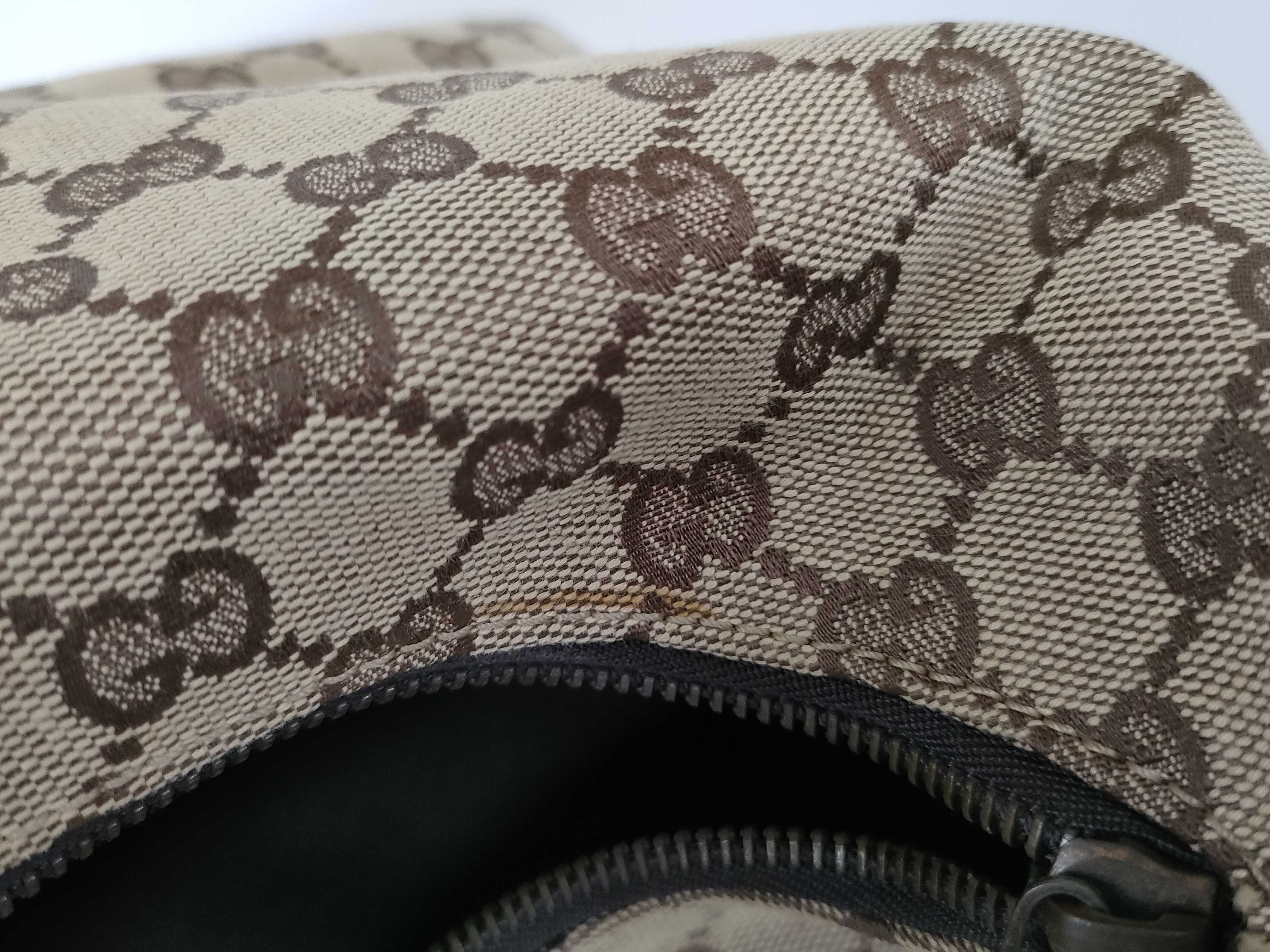 GG Canvas Gucci 115867 GG Canvas Leather GG Pattern Horsebit Handbag — view 15