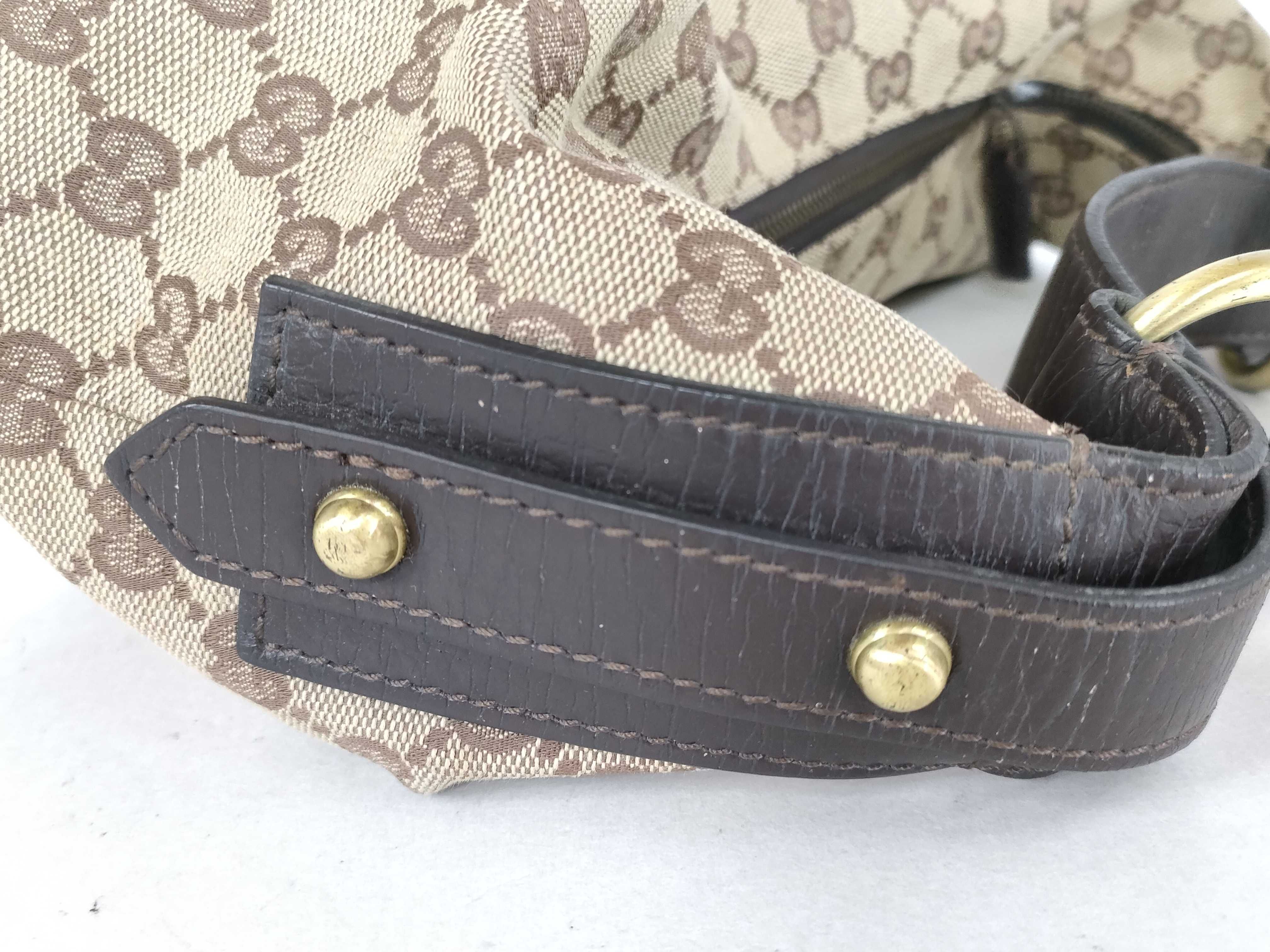 GG Canvas Gucci 115867 GG Canvas Leather GG Pattern Horsebit Handbag — view 5