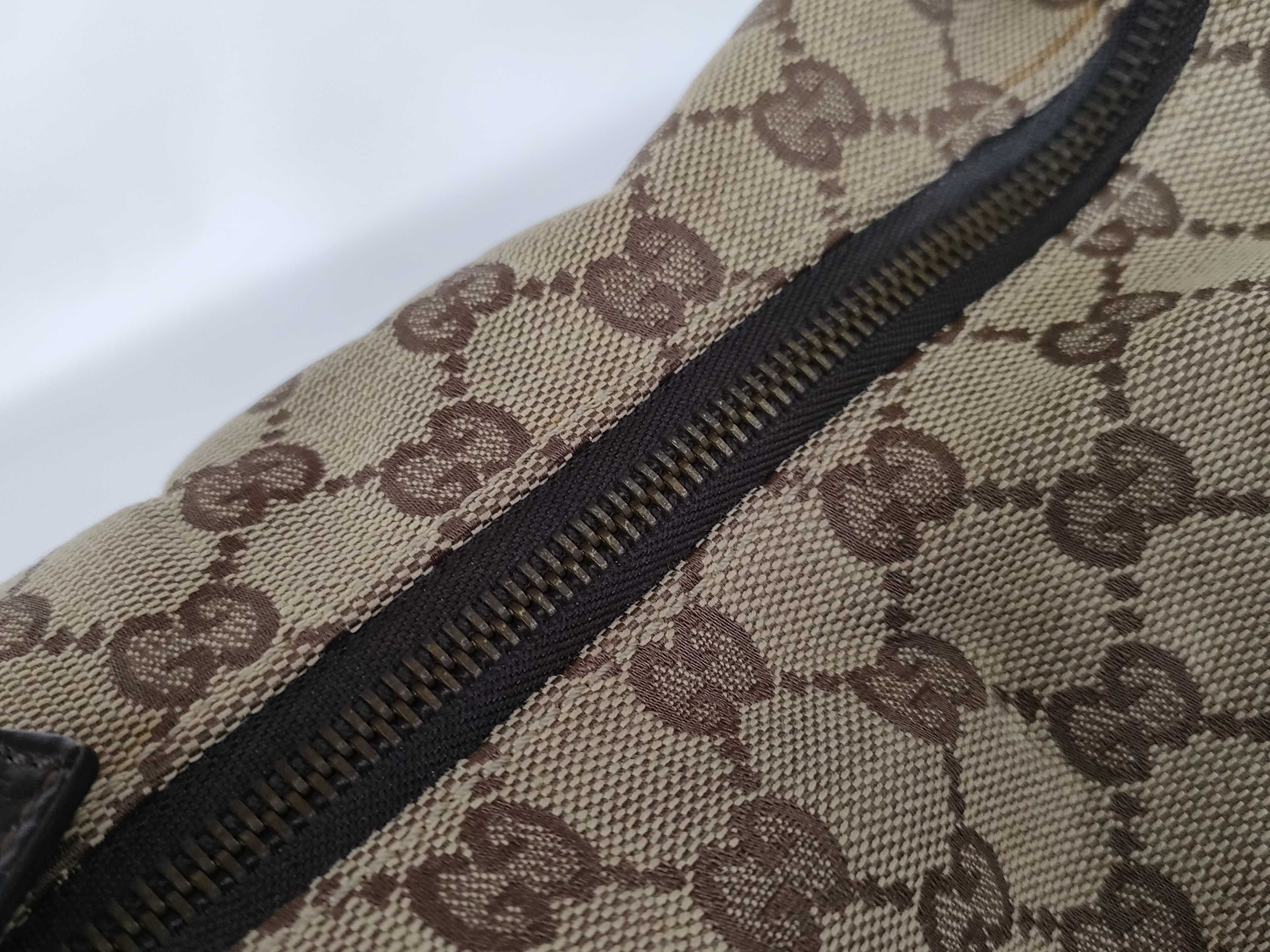 GG Canvas Gucci 115867 GG Canvas Leather GG Pattern Horsebit Handbag — view 8