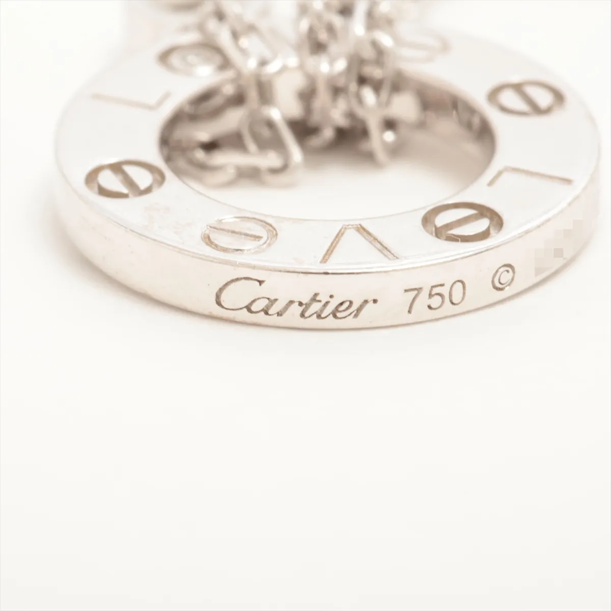 Love Circle 2-Piece Diamond Necklace, 750 (WG), 6.5g, UO3172 — view 4