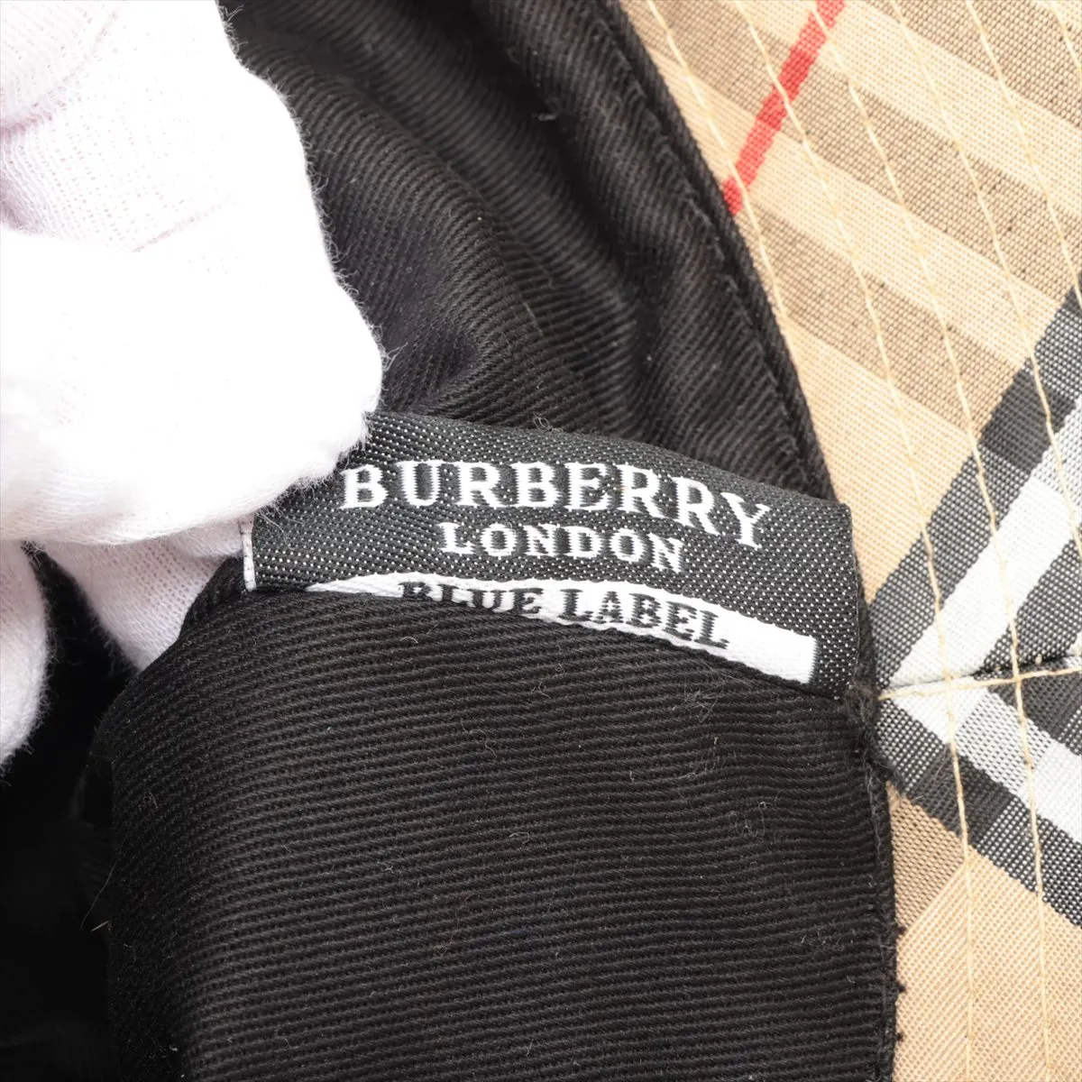 Blue Label Nova Check Bucket Hat Fabric Camel — view 5