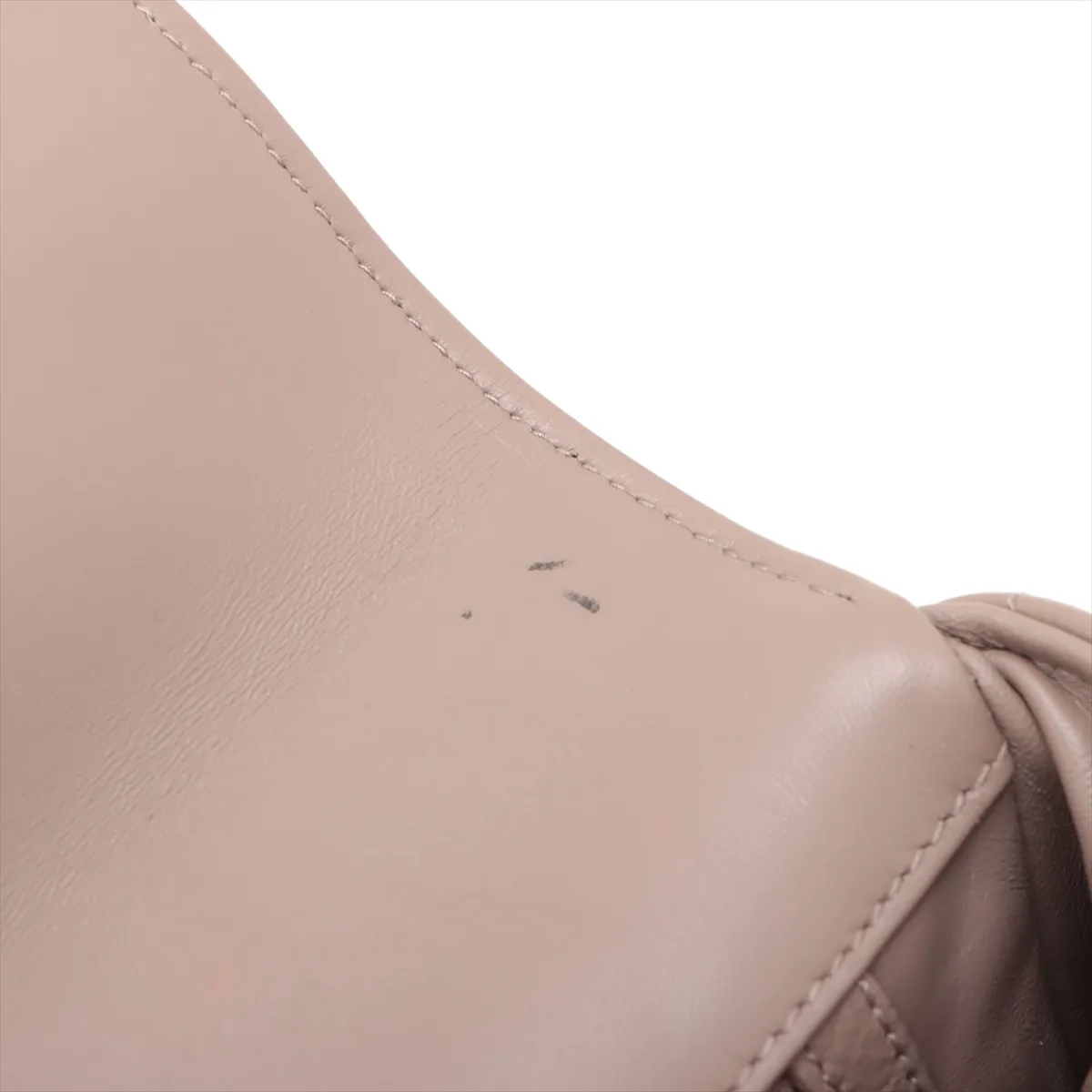Cannage Caro Leather Chain Shoulder Bag Beige — view 14