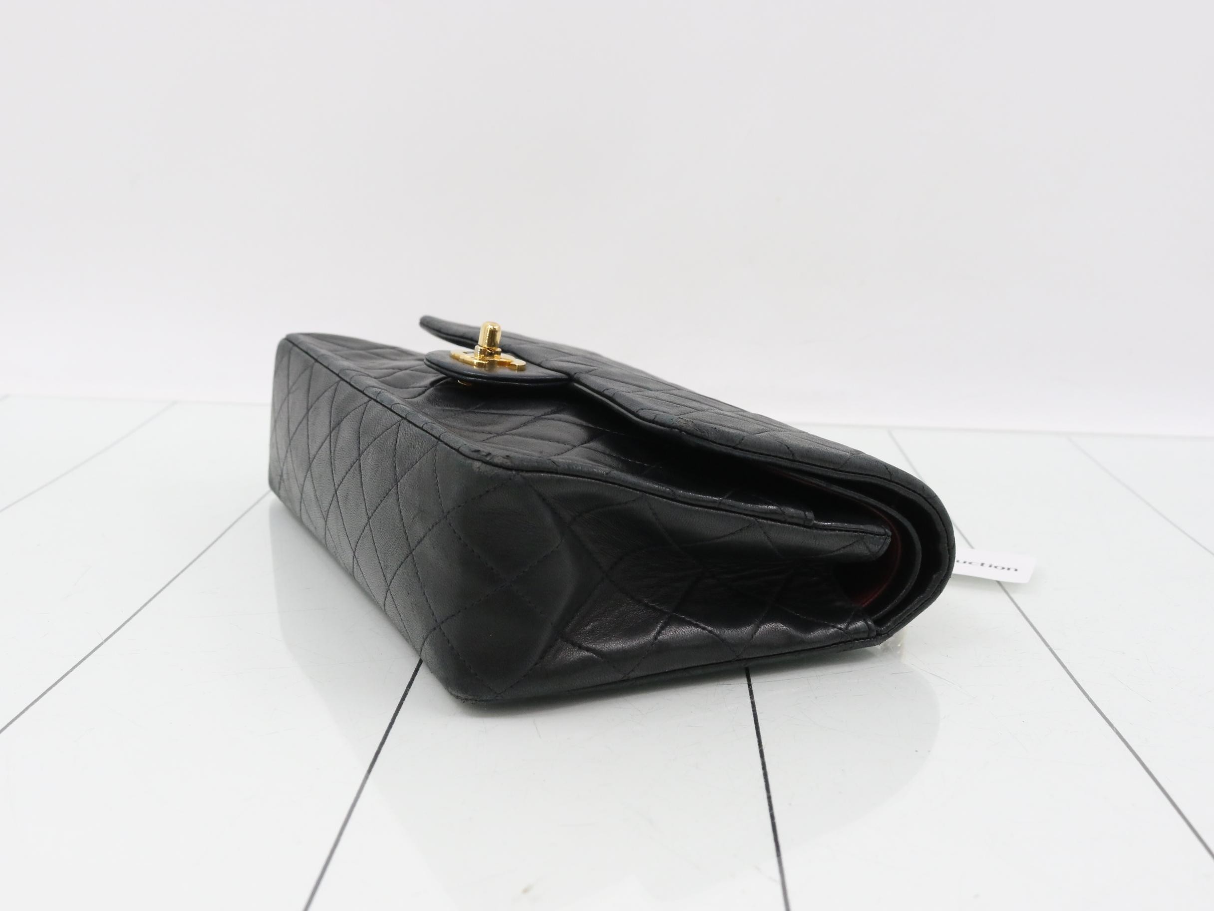 Matelassé Chain Shoulder Bag, Black — view 6