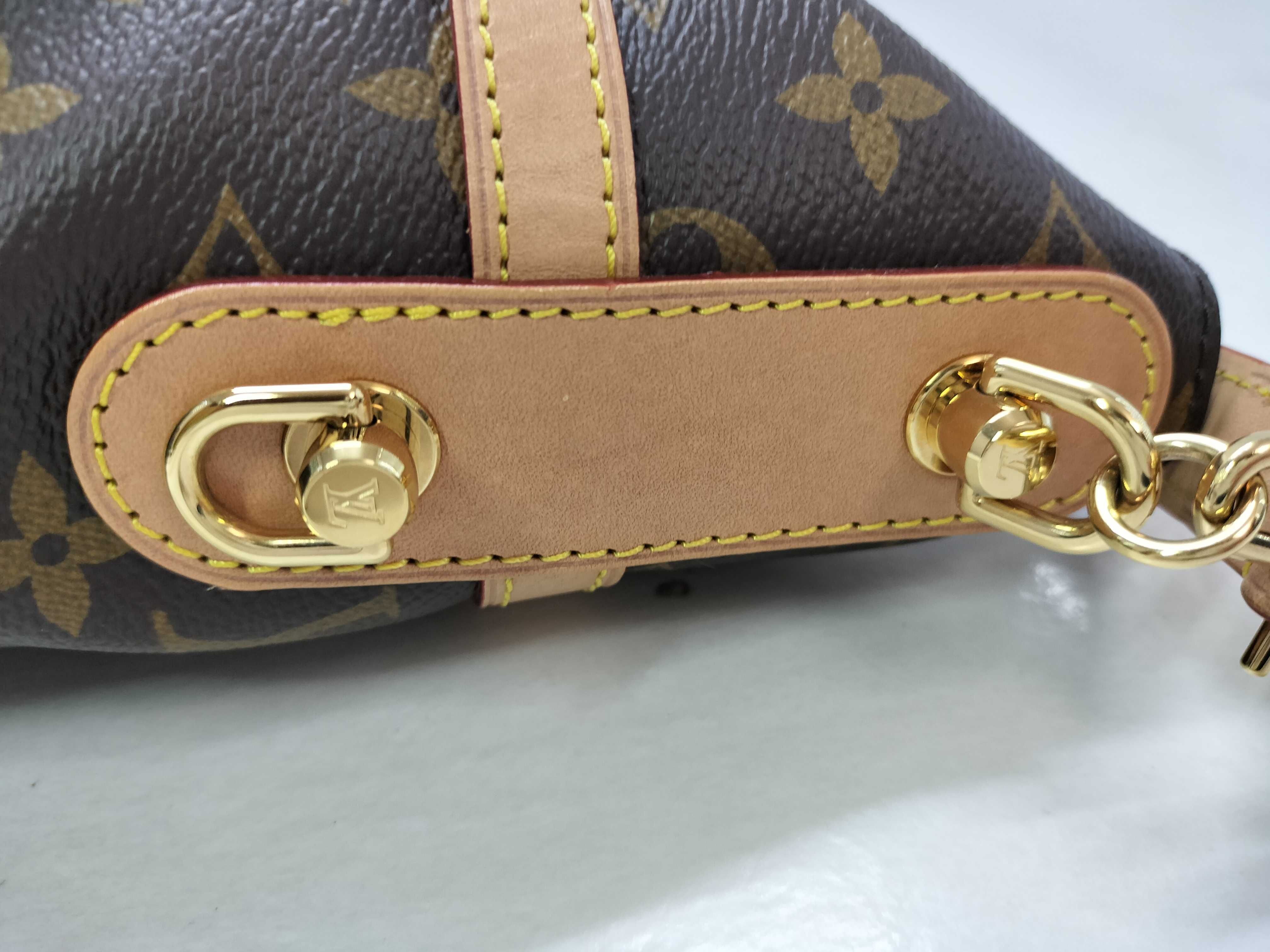 Monogram PH- Duffle Bucket Bag Brown Canvas Handbag — view 13