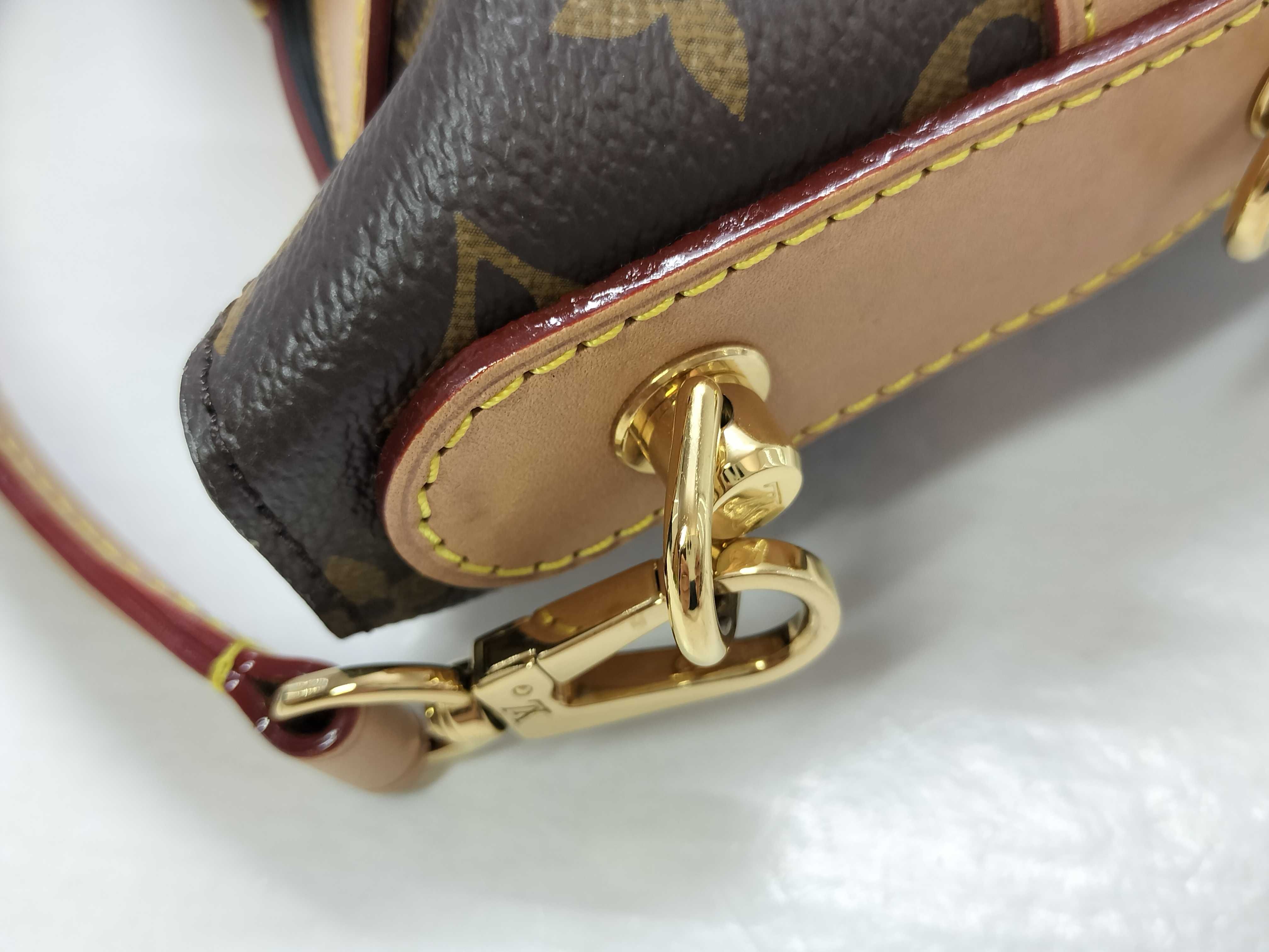 Monogram PH- Duffle Bucket Bag Brown Canvas Handbag — view 5