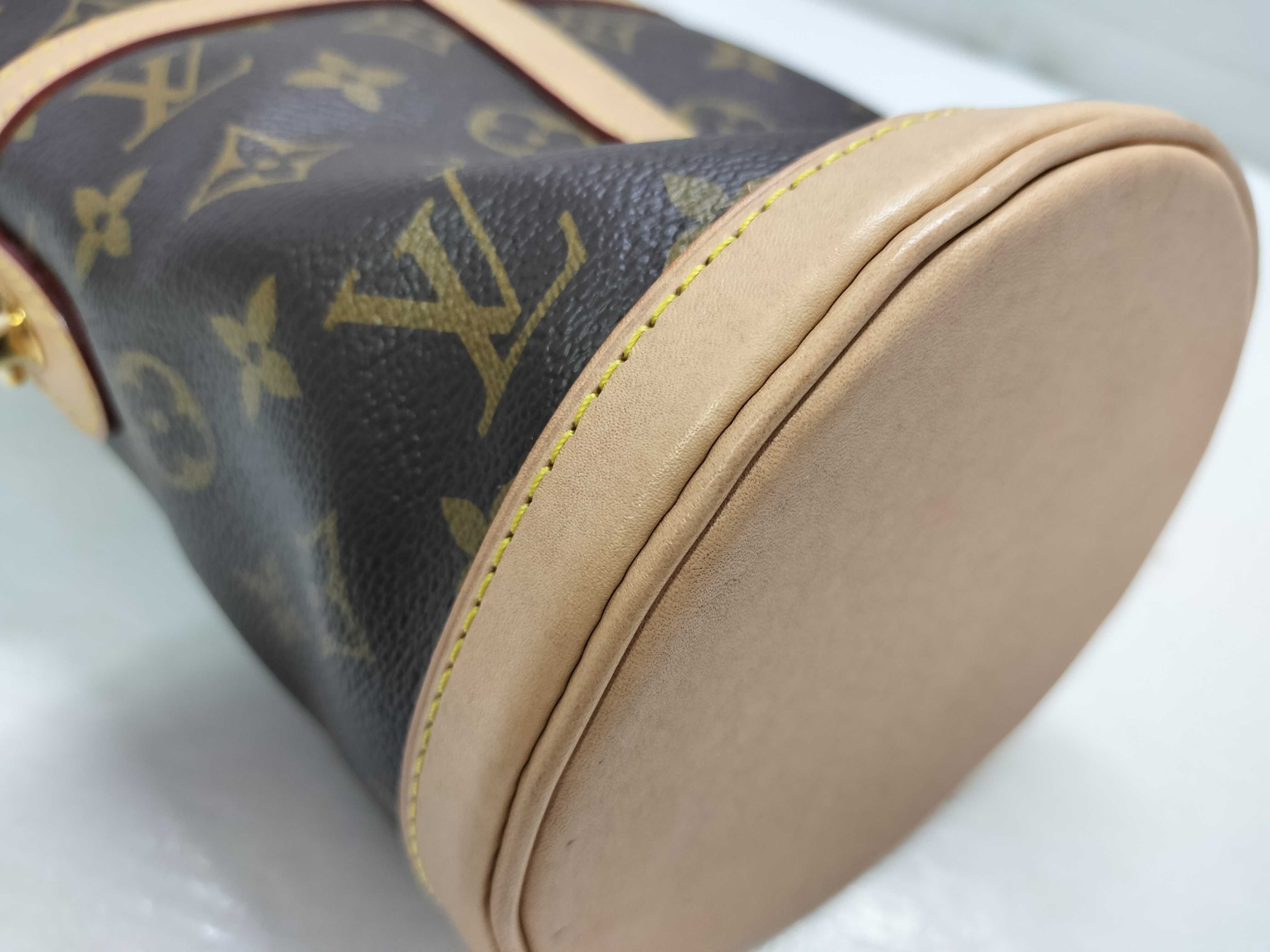 Monogram PH- Duffle Bucket Bag Brown Canvas Handbag — view 6