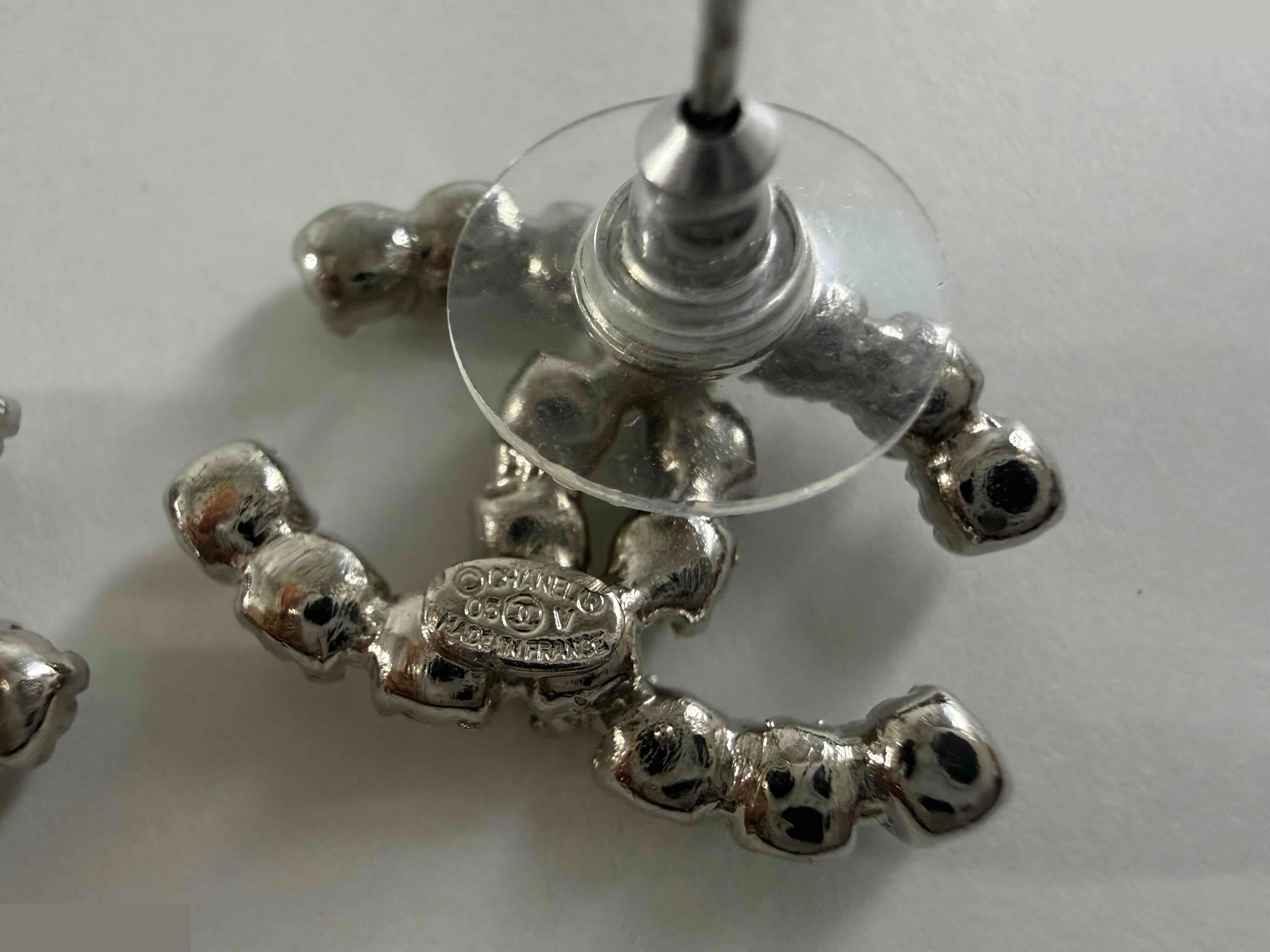 Coco Mark Rhinestone Icon Series (Precious Metal) Earrings — view 3
