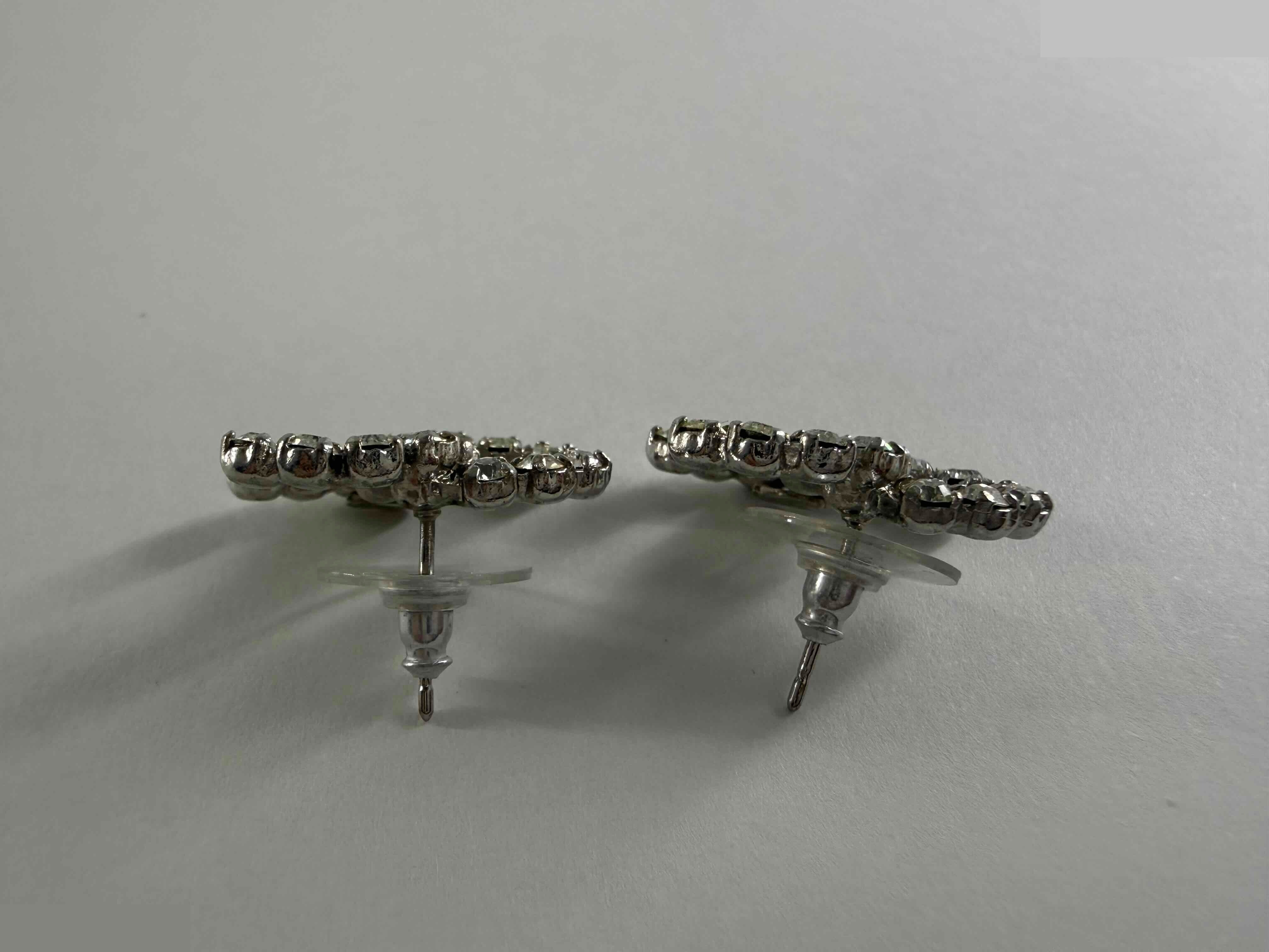 Coco Mark Rhinestone Icon Series (Precious Metal) Earrings — view 5