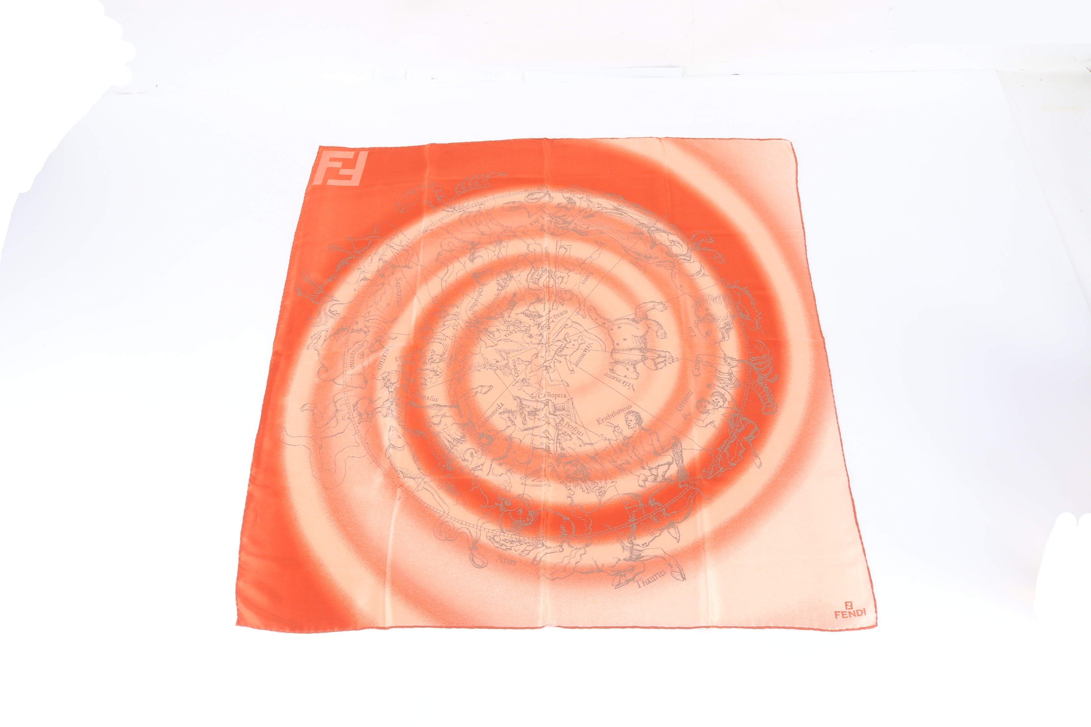 Constellation and celestial body motif scarf