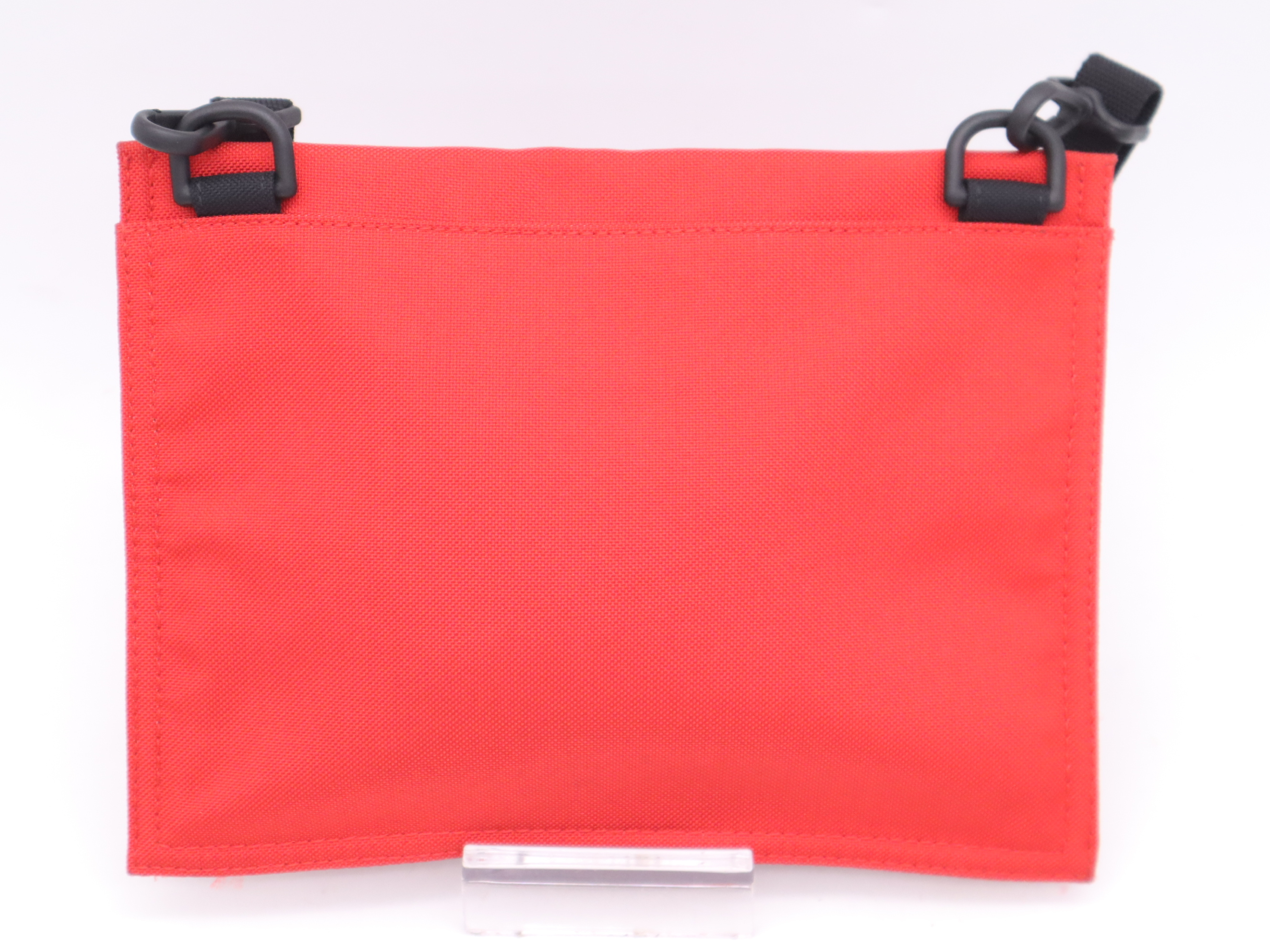 Canvas Logo Shoulder Bag (Red & Black) with Shoulder Strap — view 2