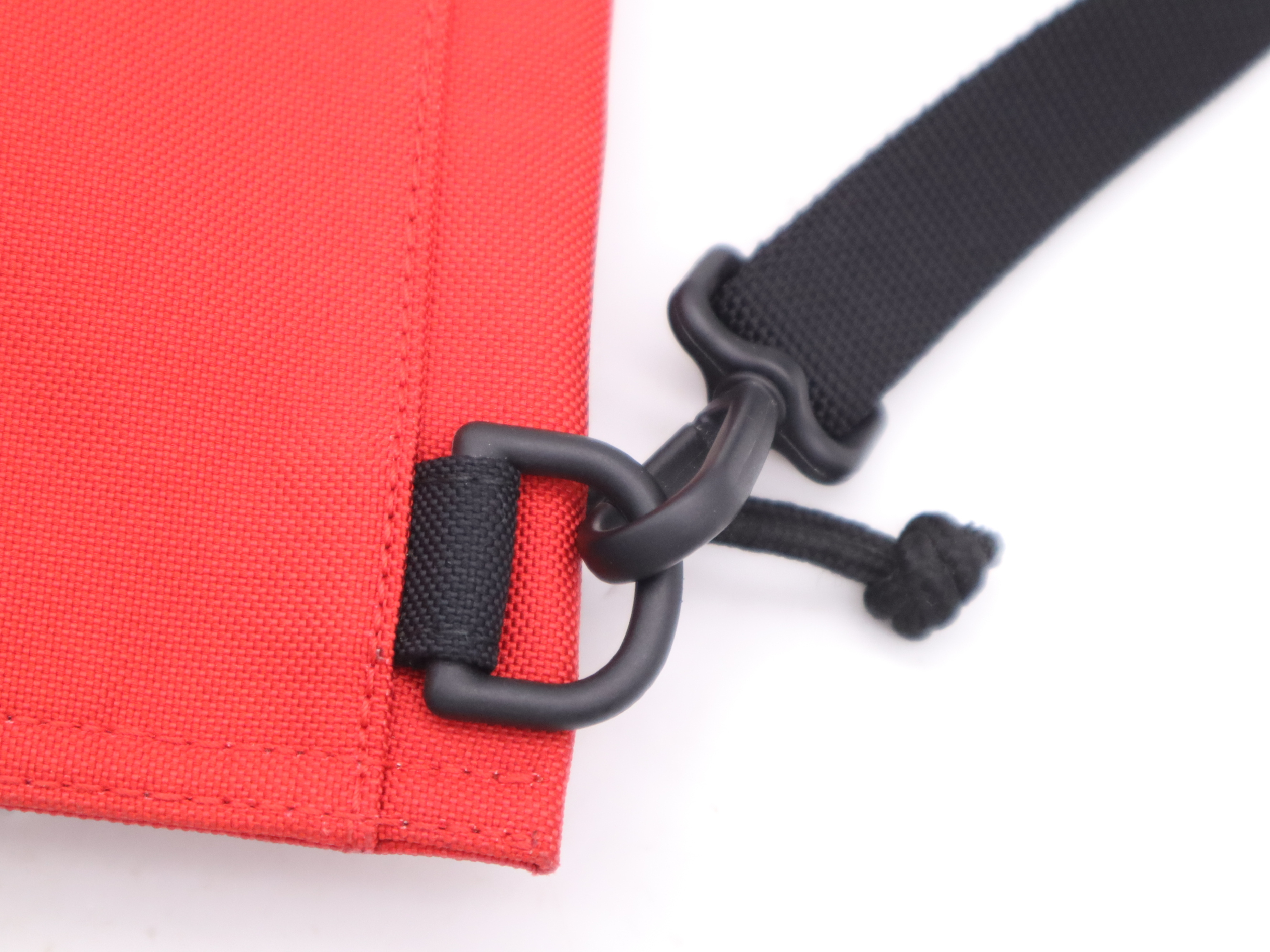 Canvas Logo Shoulder Bag (Red & Black) with Shoulder Strap — view 6