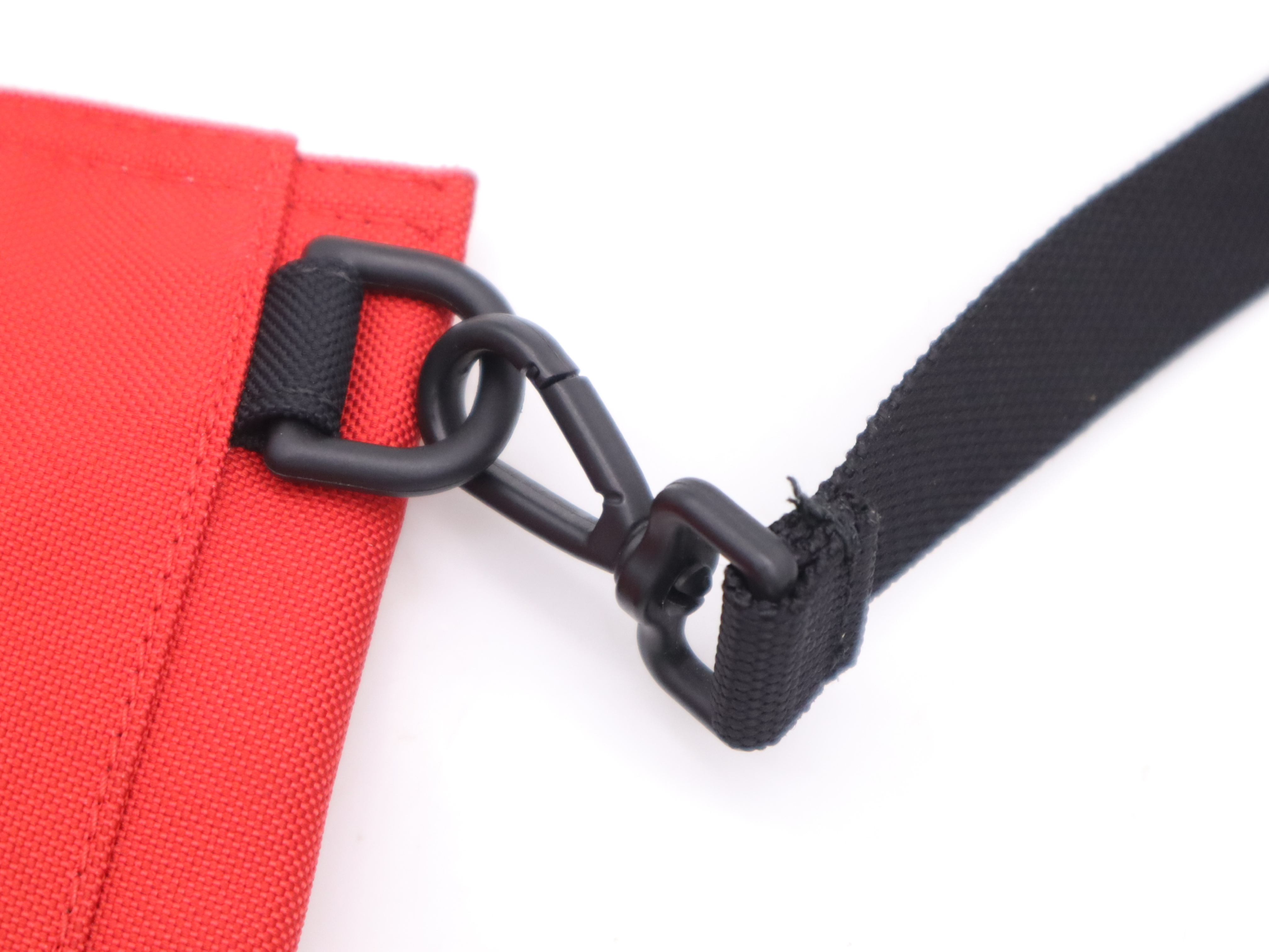 Canvas Logo Shoulder Bag (Red & Black) with Shoulder Strap — view 7