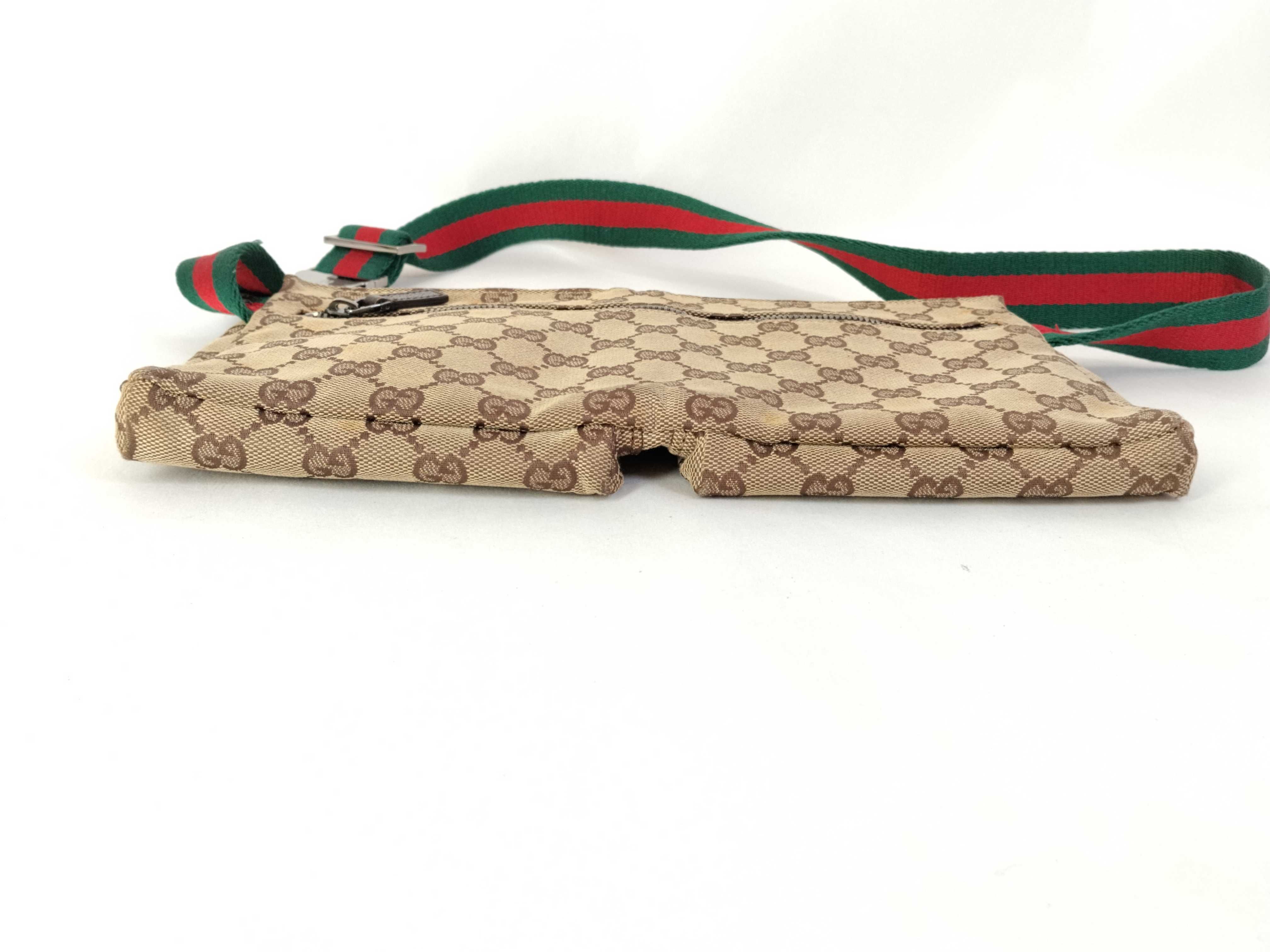 GG Canvas Body Bag, Gucci Body Bag, GG Canvas Leather, Sherry Line, Beige Waist Bag — view 7