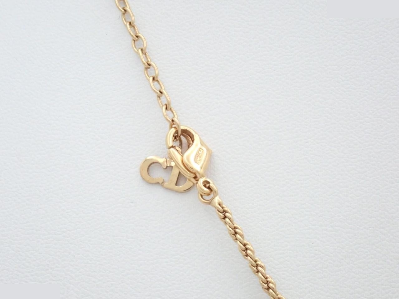 CD logo coin motif necklace, chain approximately 44cm — view 2