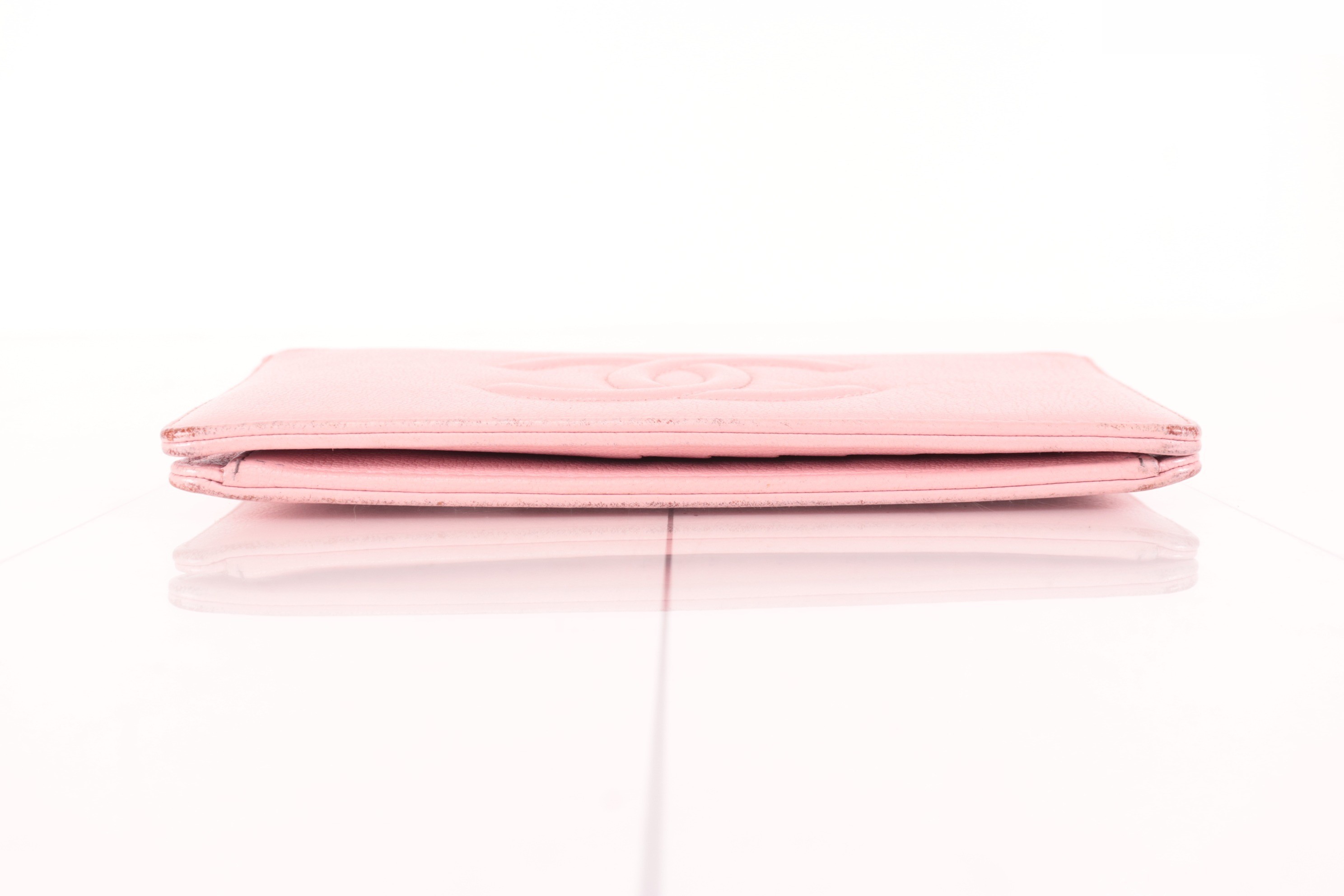 Coco Mark Lambskin Long Wallet, Pink — view 4