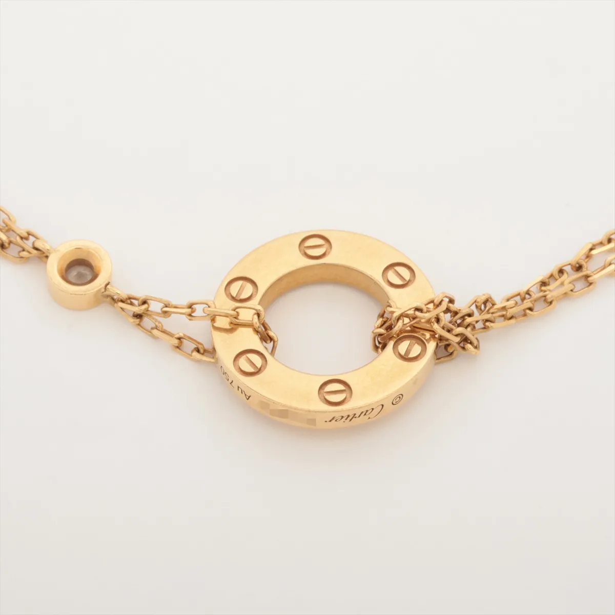 Love Circle 2P Diamond Bracelet 750(YG) 4.5g FCD678 Damage — view 3