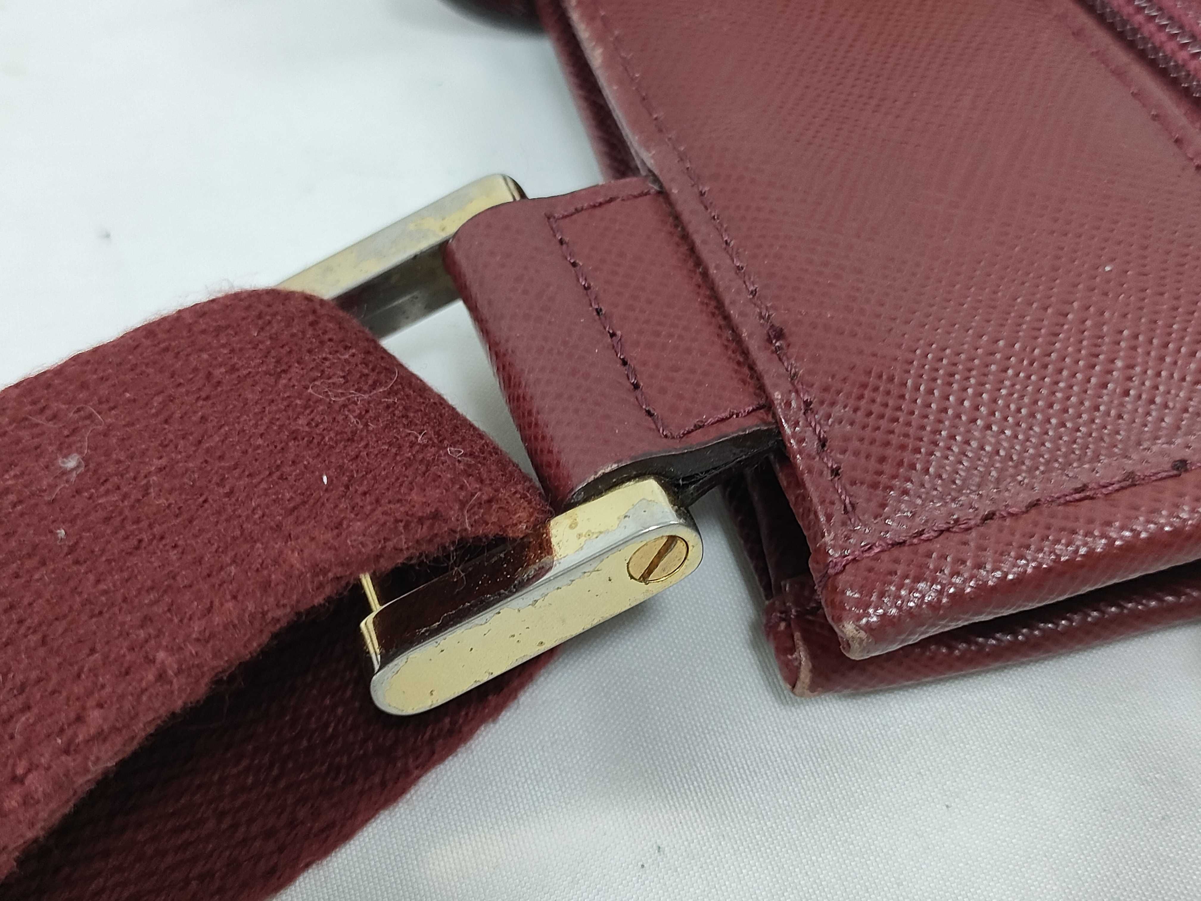 Shoulder Bag, Checkered, Bordeaux — view 6