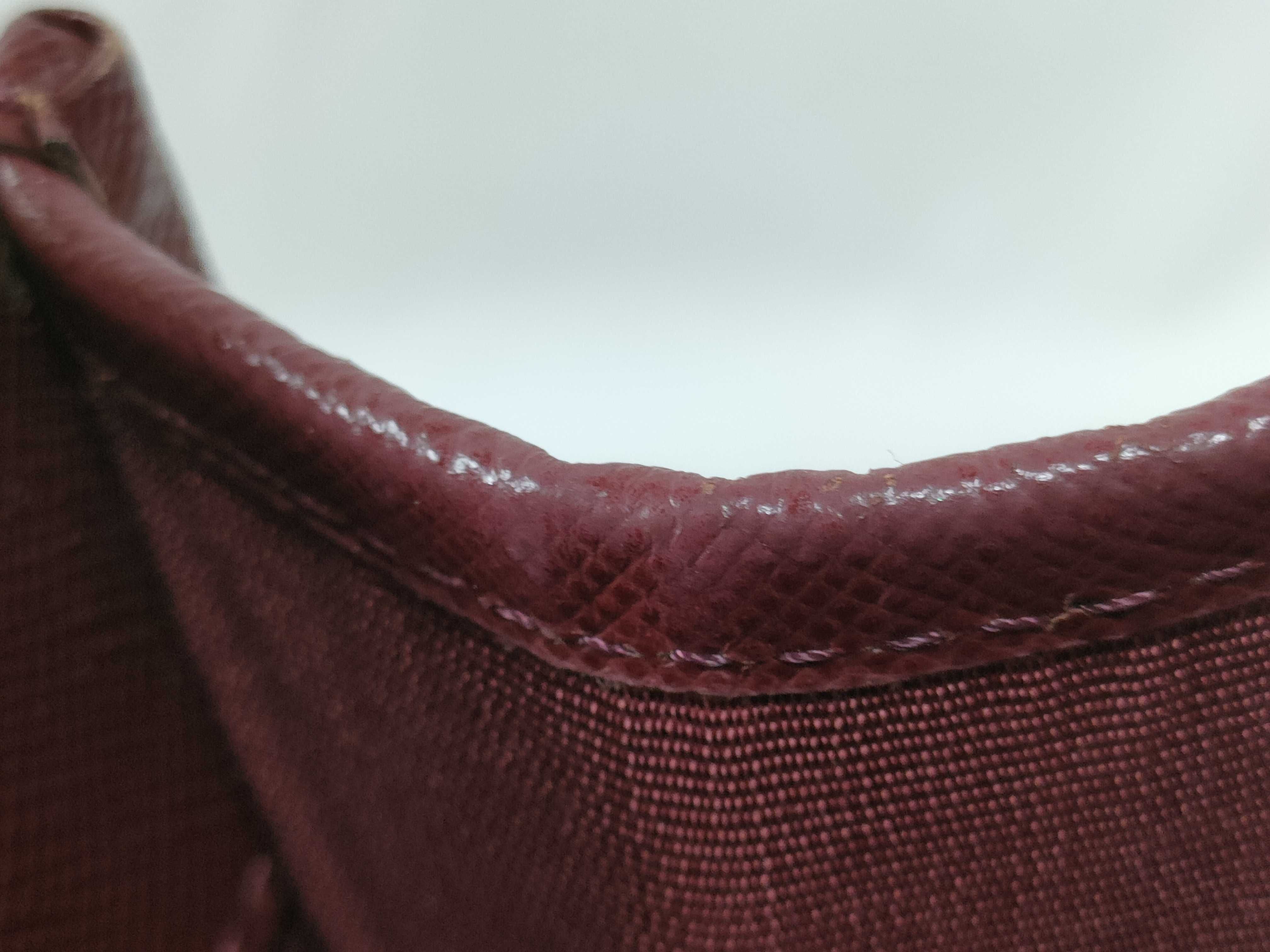 Shoulder Bag, Checkered, Bordeaux — view 10