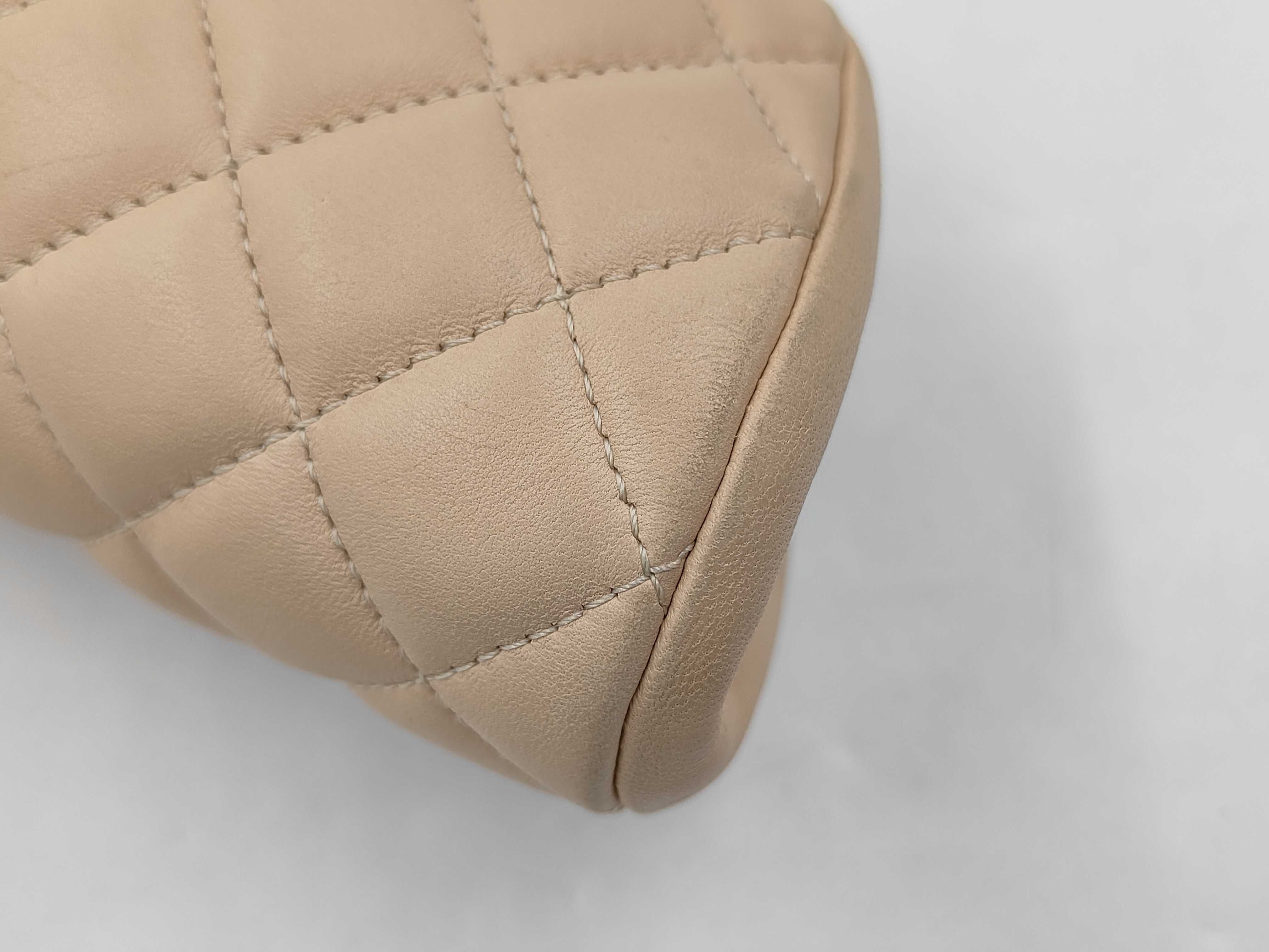 ID- Matelasse Cow Skin Clutch bag Beige Silver Metal fittings #15260243 Clutch bag — view 4