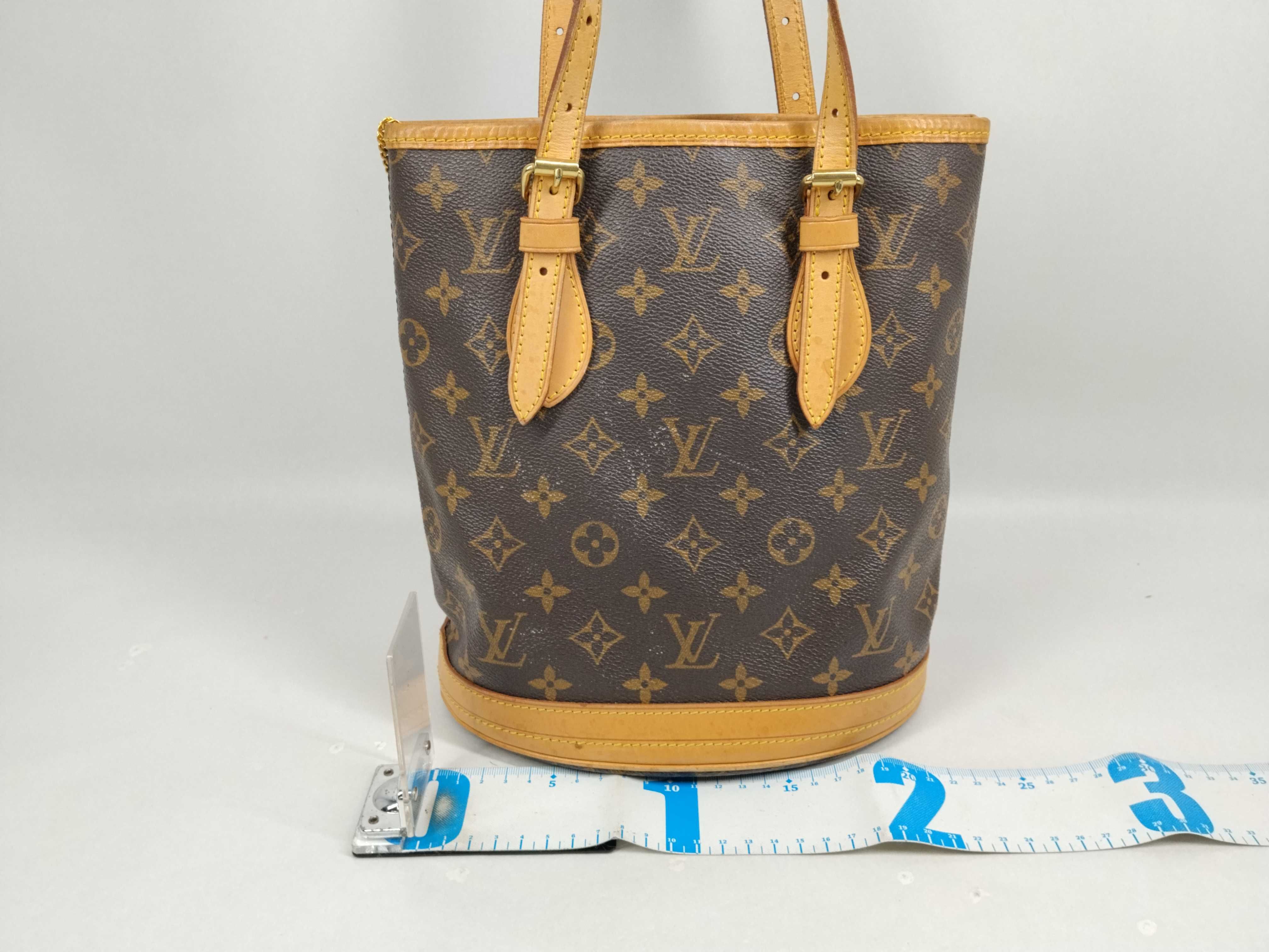 Monogram [20% UP] M42238 Monogram Bucket PM Tote Bag with Attached Pouch — view 2