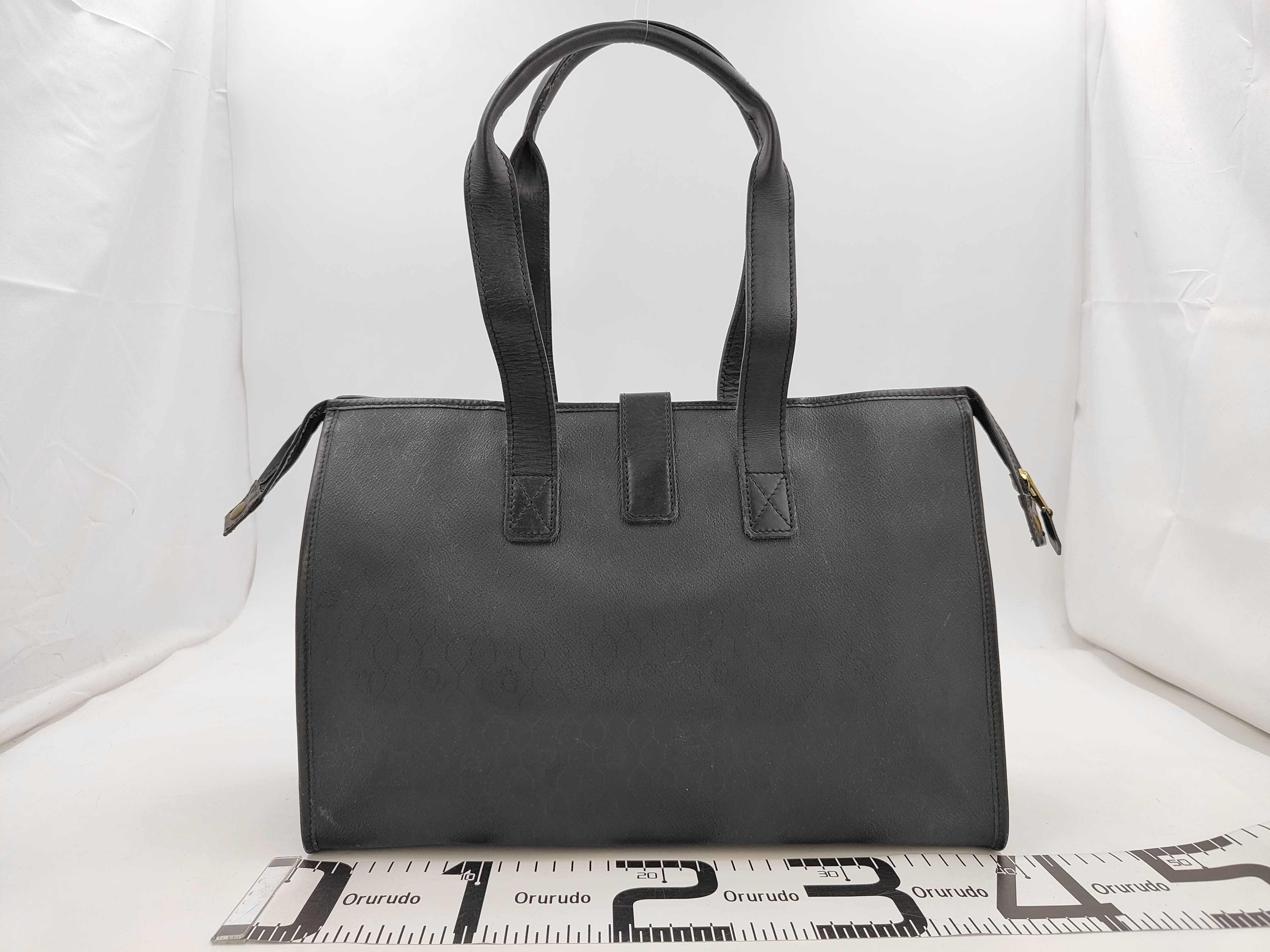 Honeycomb Pattern Business Bag, Black Handbag — view 2