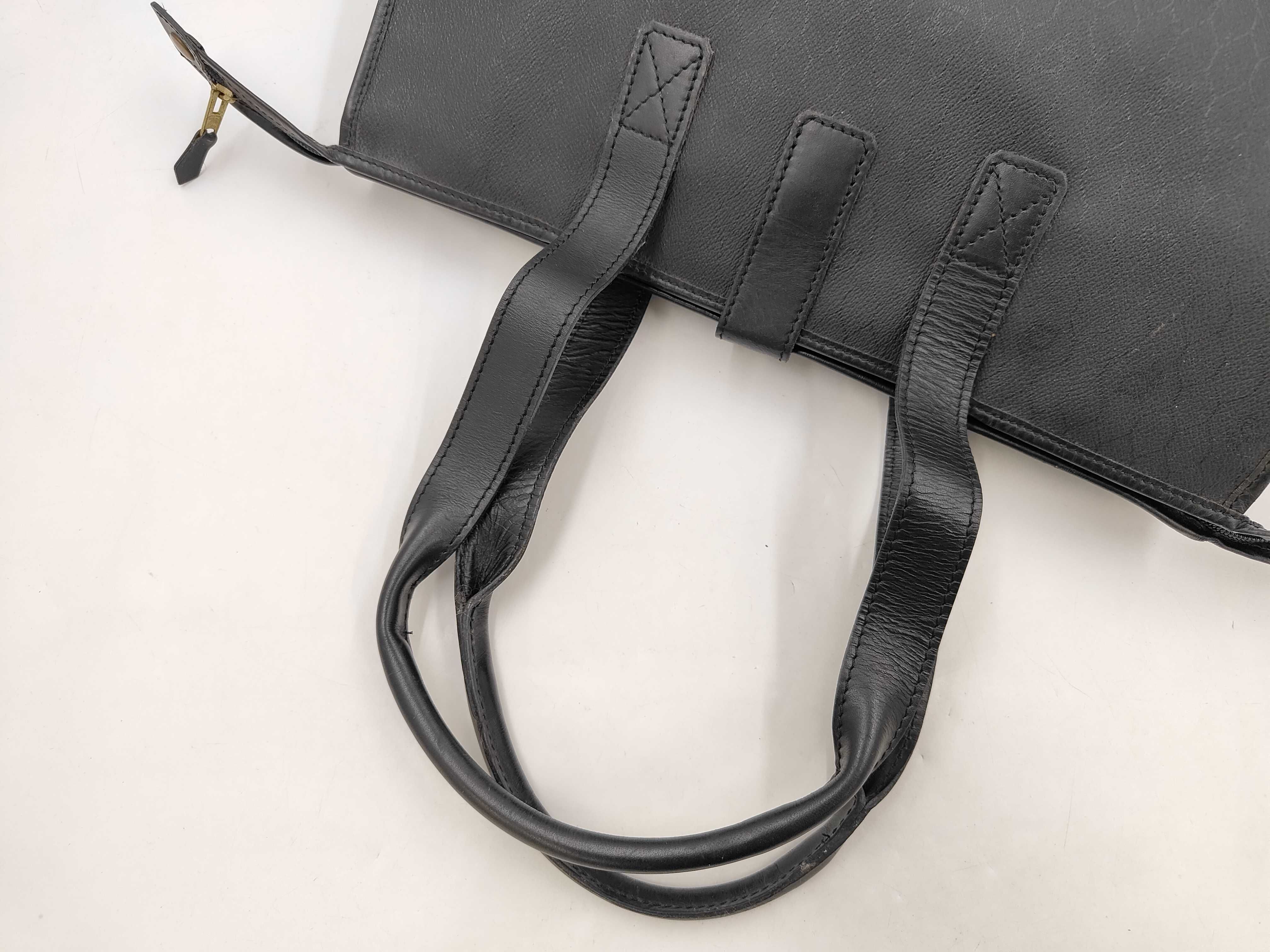 Honeycomb Pattern Business Bag, Black Handbag — view 6