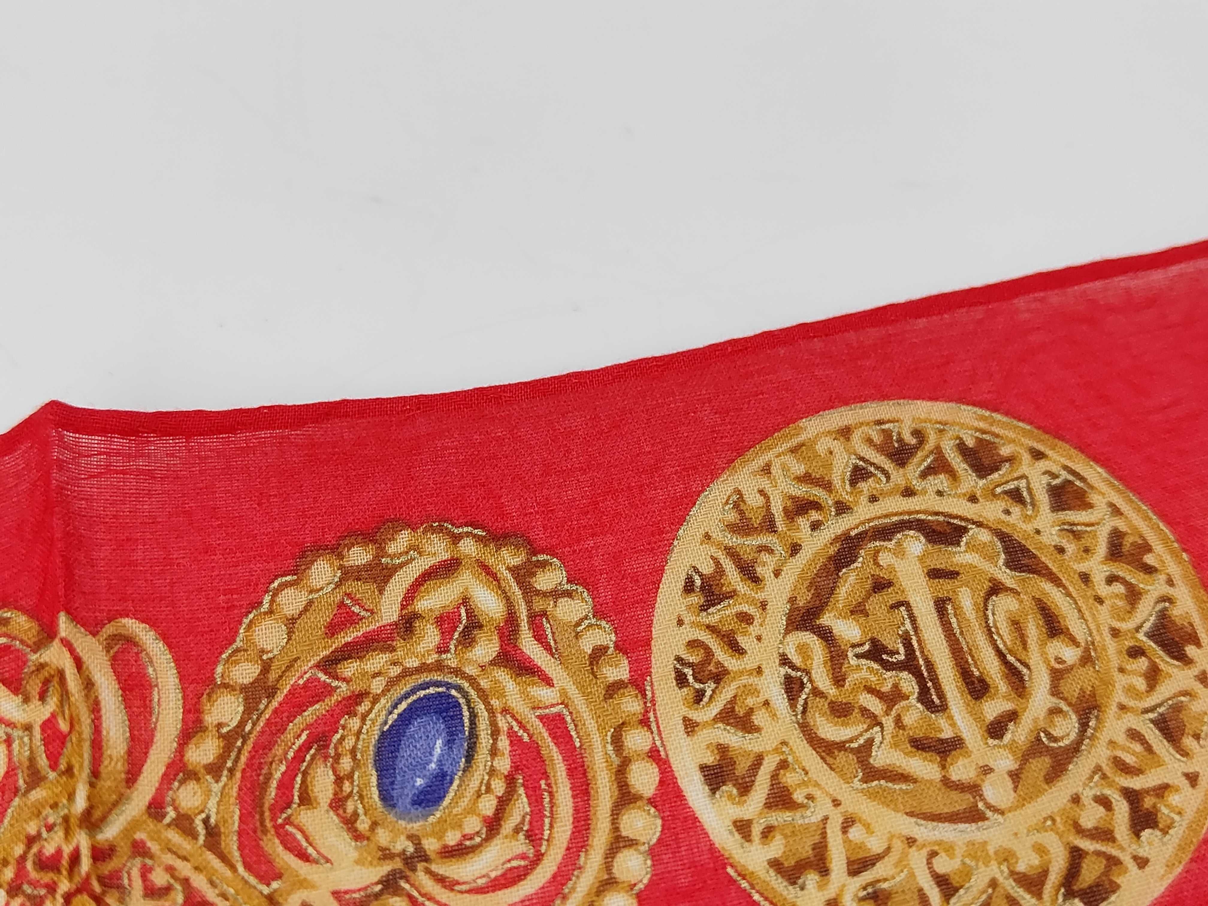 handkerchief scarf with sticker, logo, emblem, jewel pattern, heart, and other accessories. — view 6
