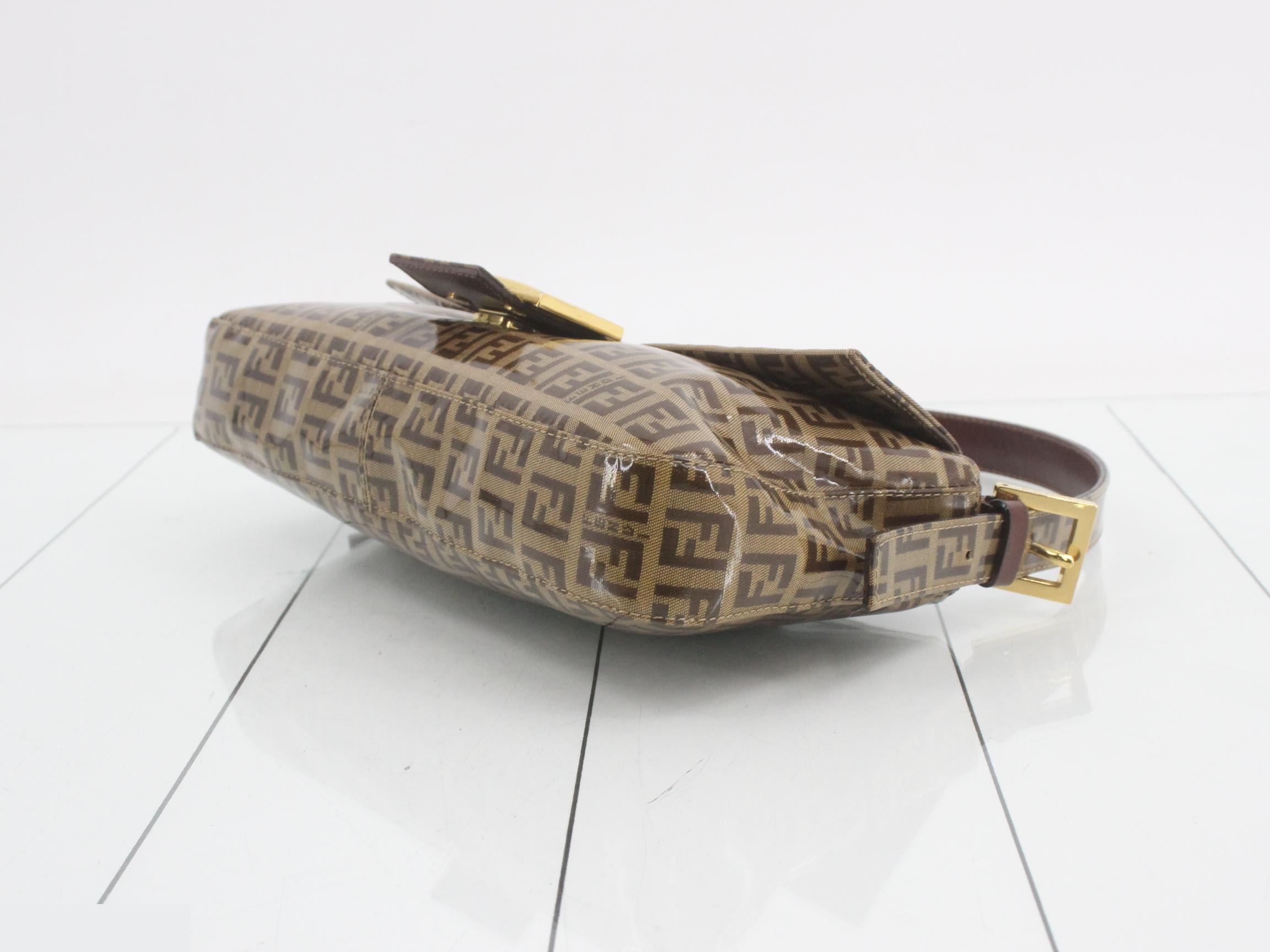Zucchino Mamma Baguette, Glitter Coated Canvas, Gold Hardware, with Dust Bag — view 6