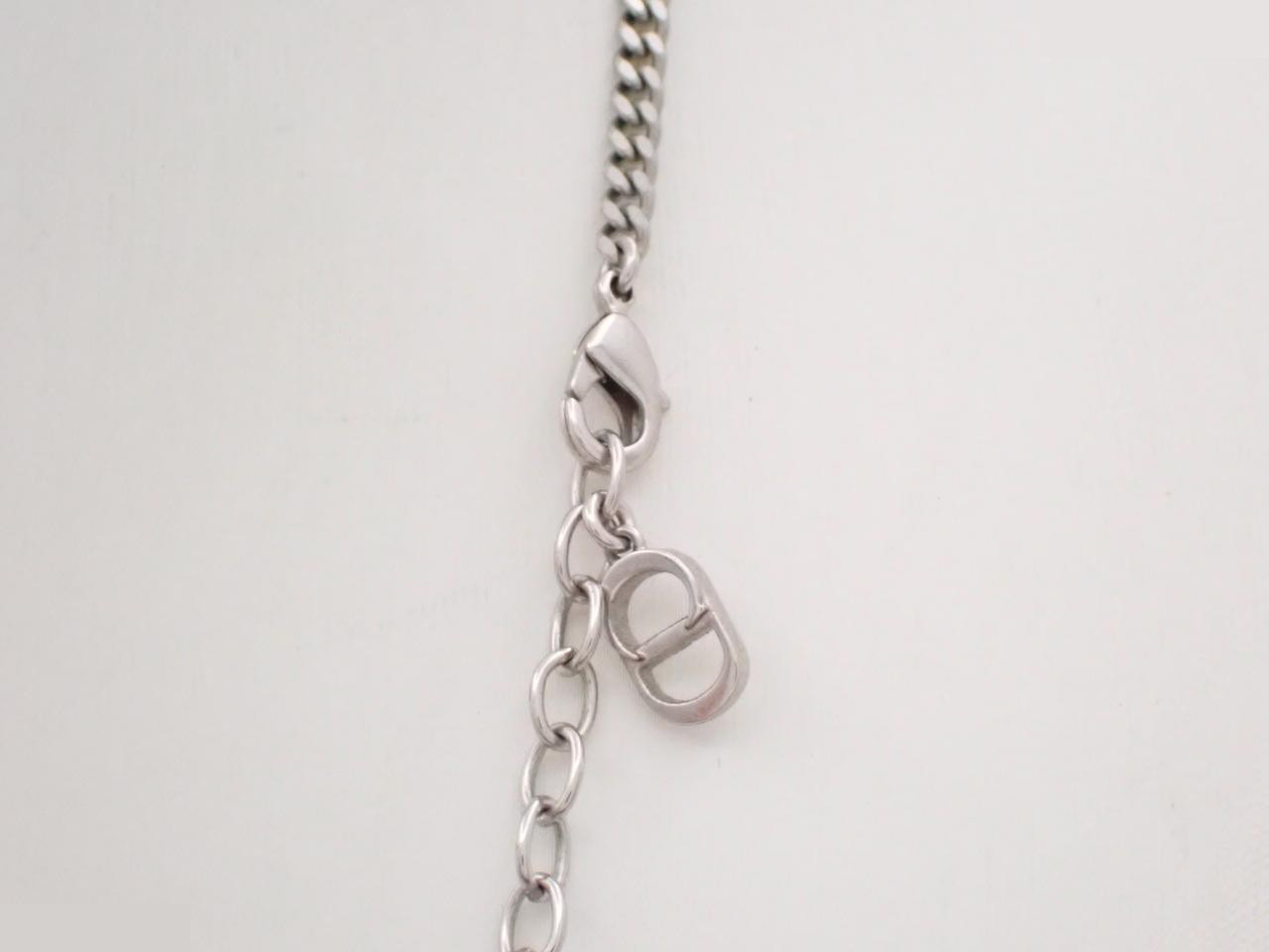 logo stone necklace, chain approximately 60cm — view 2