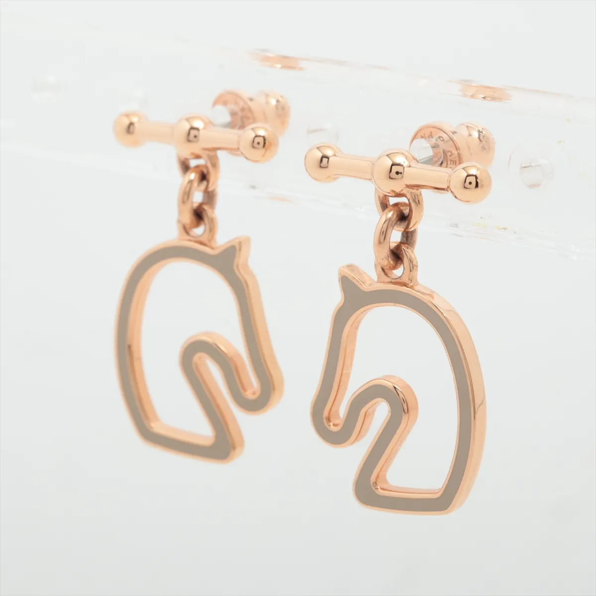 Tonnerre earrings (for both ears), GP rose gold, with — view 3