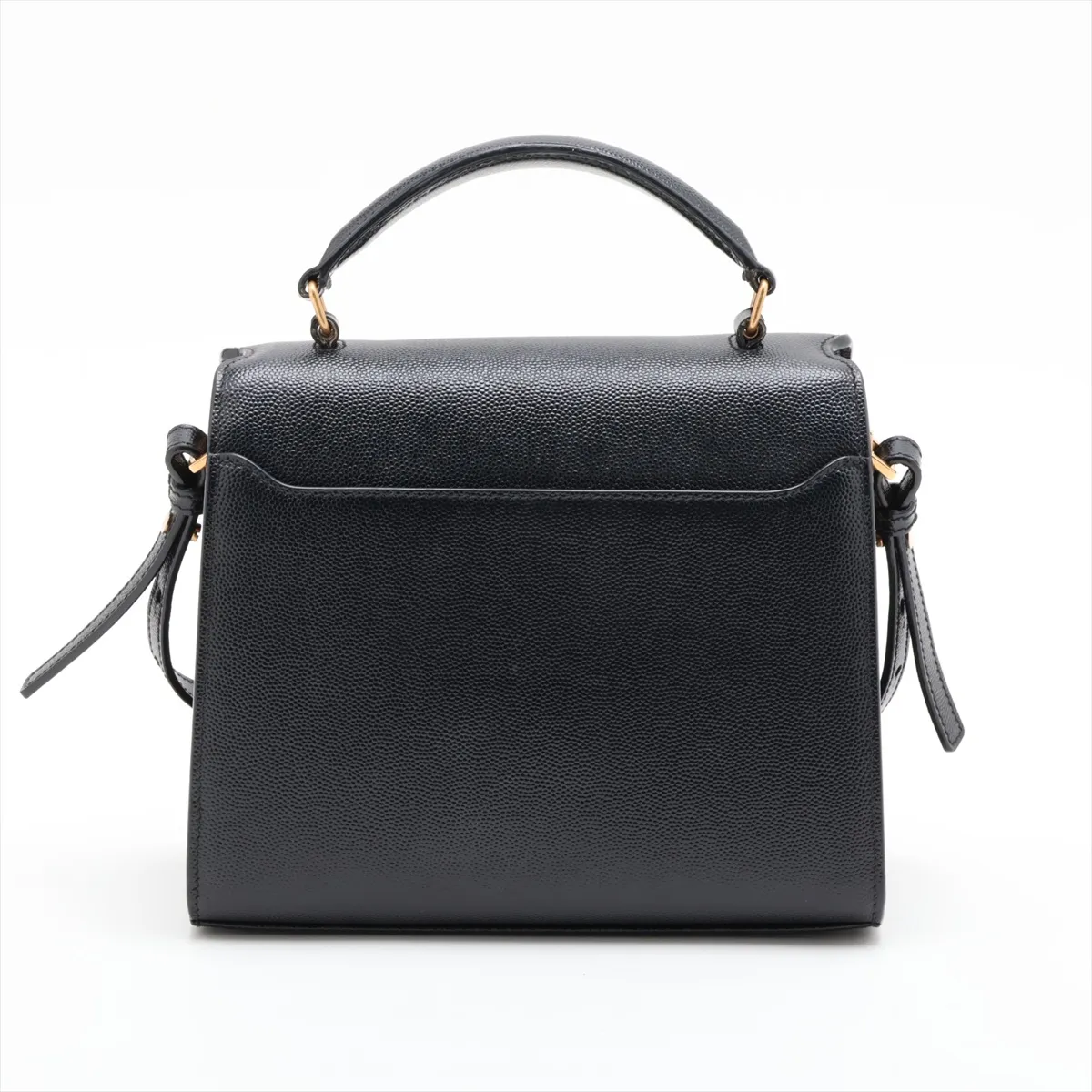 Cassandra Mini Leather 2-Way Handbag, Black, 602716 — view 2