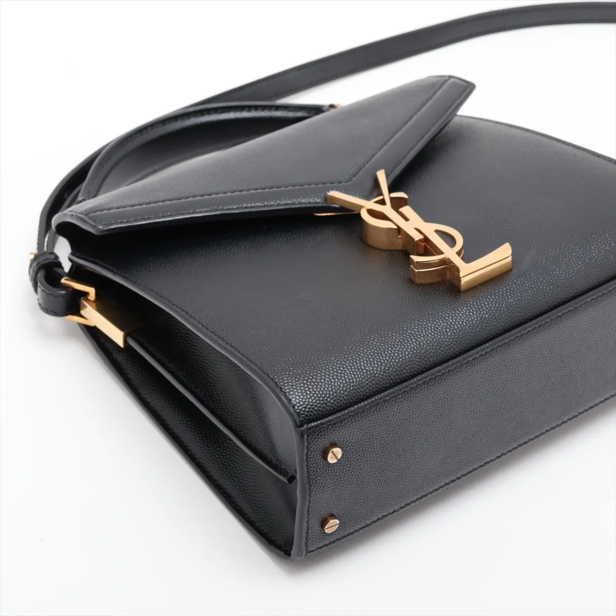 Cassandra Mini Leather 2-Way Handbag, Black, 602716 — view 4