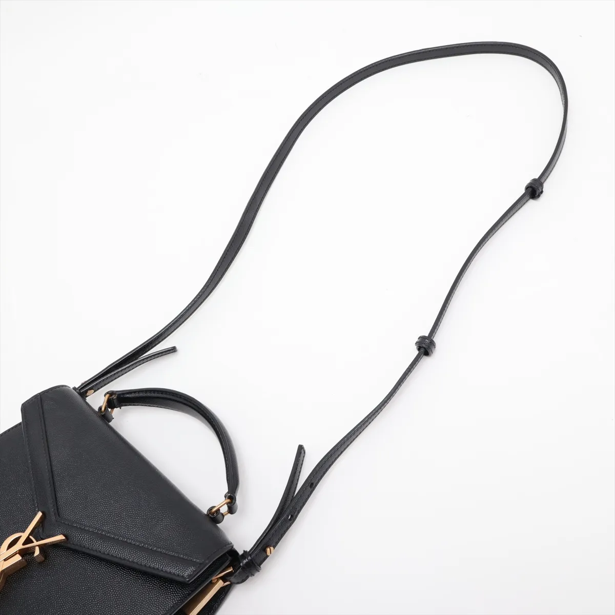 Cassandra Mini Leather 2-Way Handbag, Black, 602716 — view 5