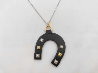 Medor Necklace, Black, K Stamp