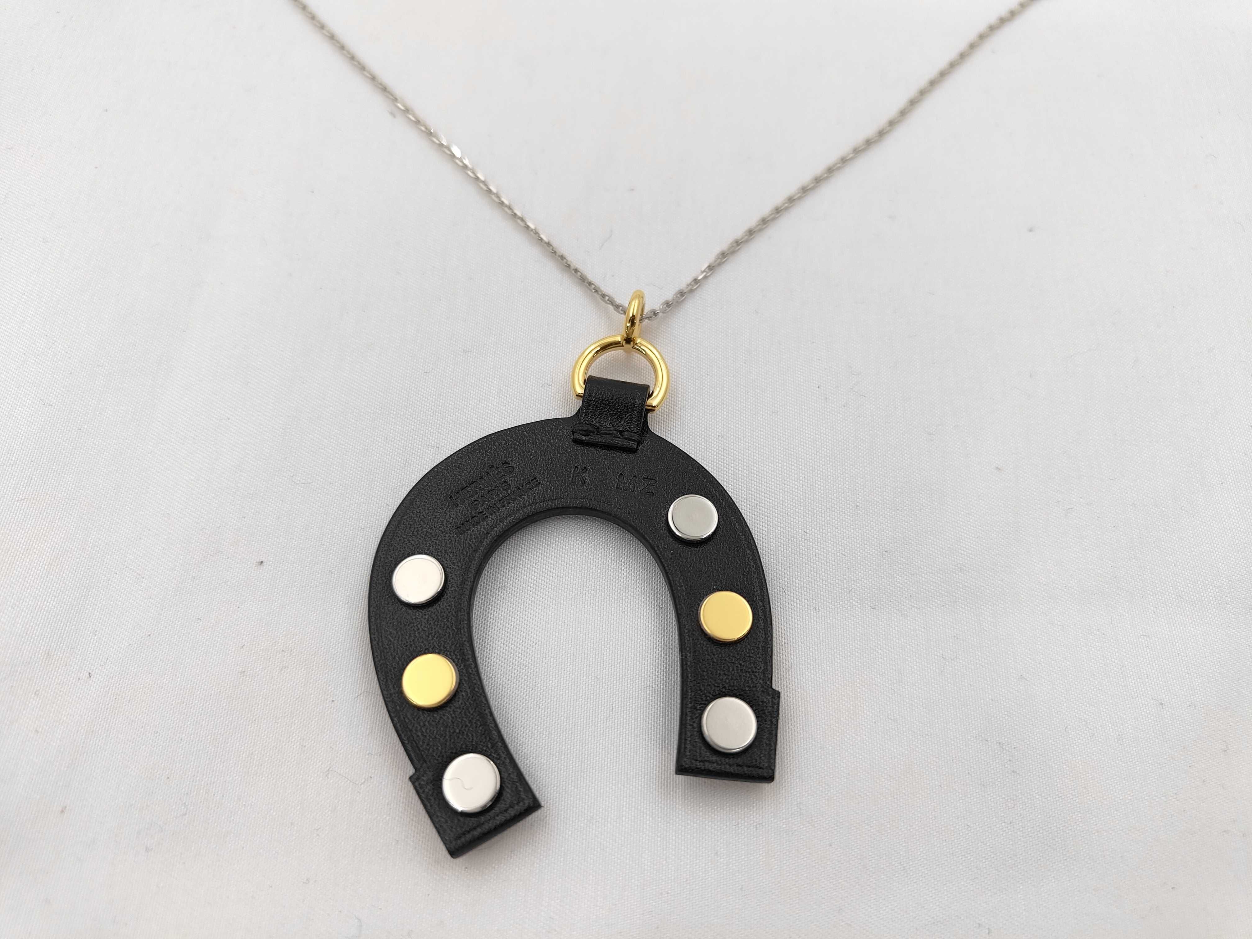 Medor Necklace, Black, K Stamp — view 2