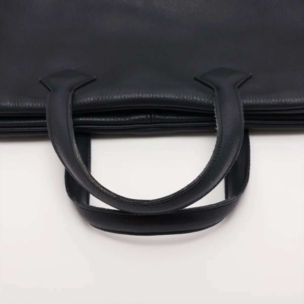 Hermès Victoria 40, Taurillon Clemence leather, Blue Nuit, silver hardware. (T: 2015) — view 5